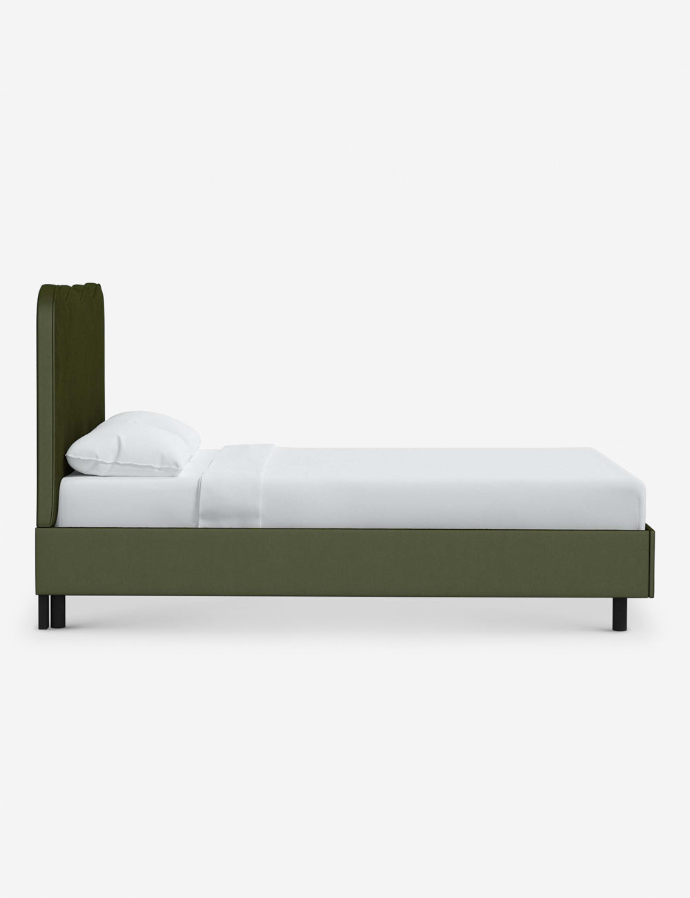 Modern Clementine Platform Bed Frame - Queen Size, Wooden Slat Support, Sturdy & Minimalist Design - Perfect for Bedrooms, Guest Rooms & Small Spaces