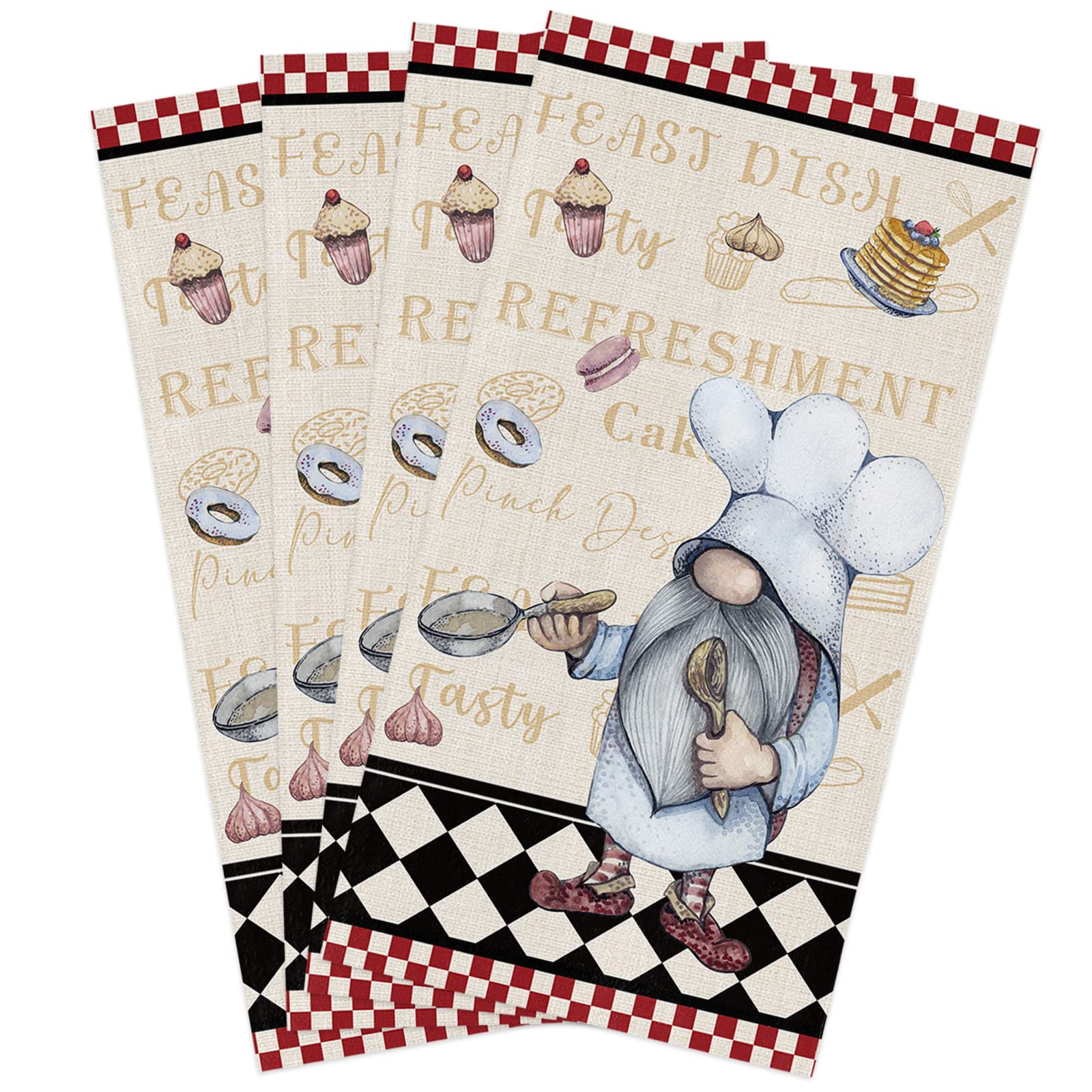 Premium 4-Pack Kitchen Towels Set - 18