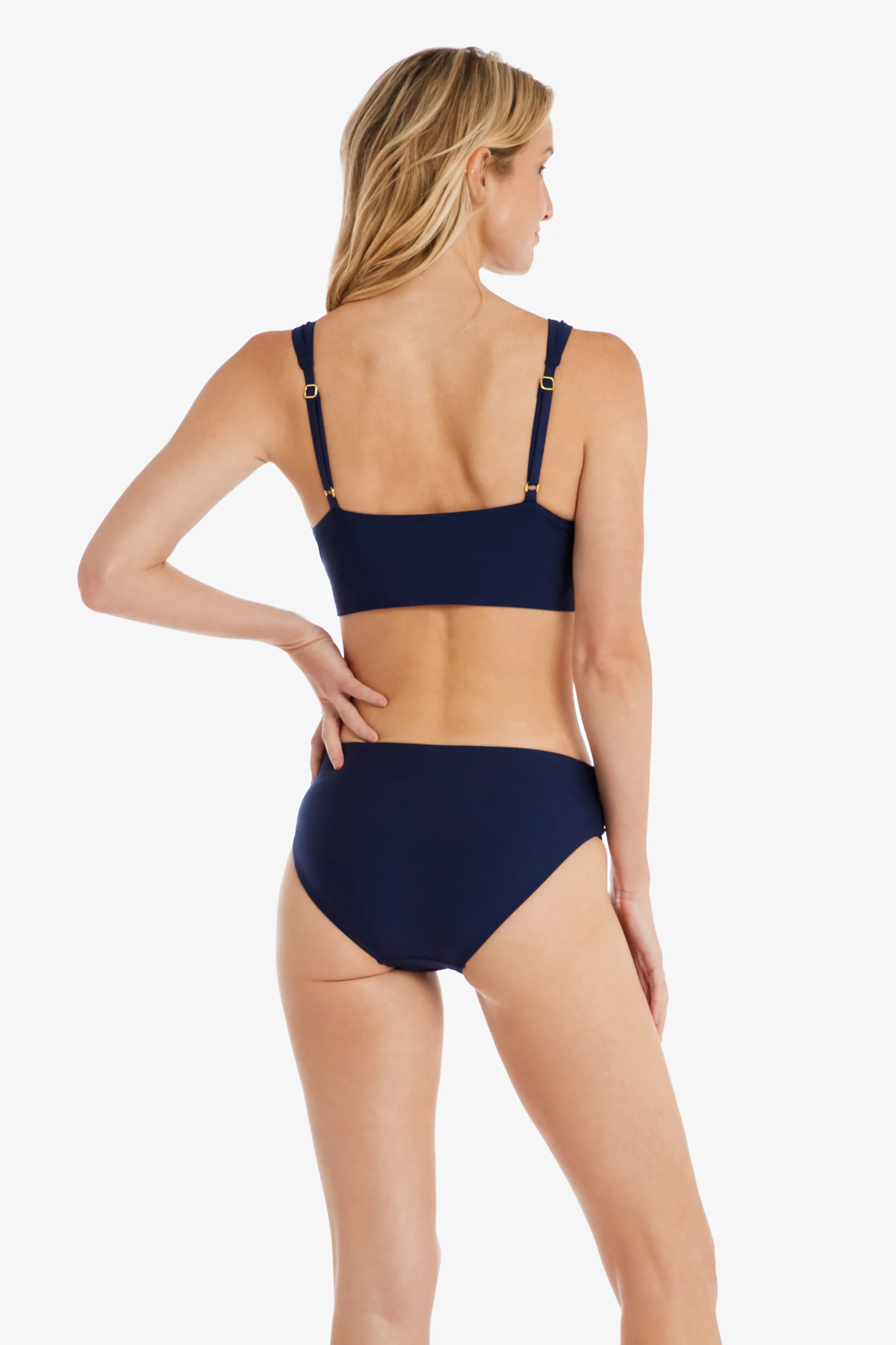 Twist Front Hipster Underwear for Women - Comfortable Navy Blue Panties | Perfect for Everyday Wear, Yoga, and Lounge