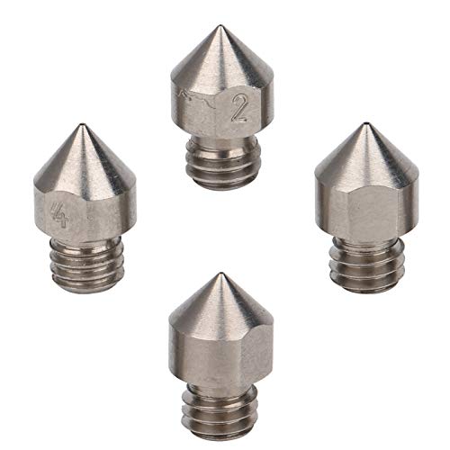 Premium Titanium Alloy 3D Printer Extruder Nozzle - Corrosion & Wear Resistant, Non-Stick Coating (4Pcs) - Ideal for High-Temperature 3D Printing & Professional Prototyping