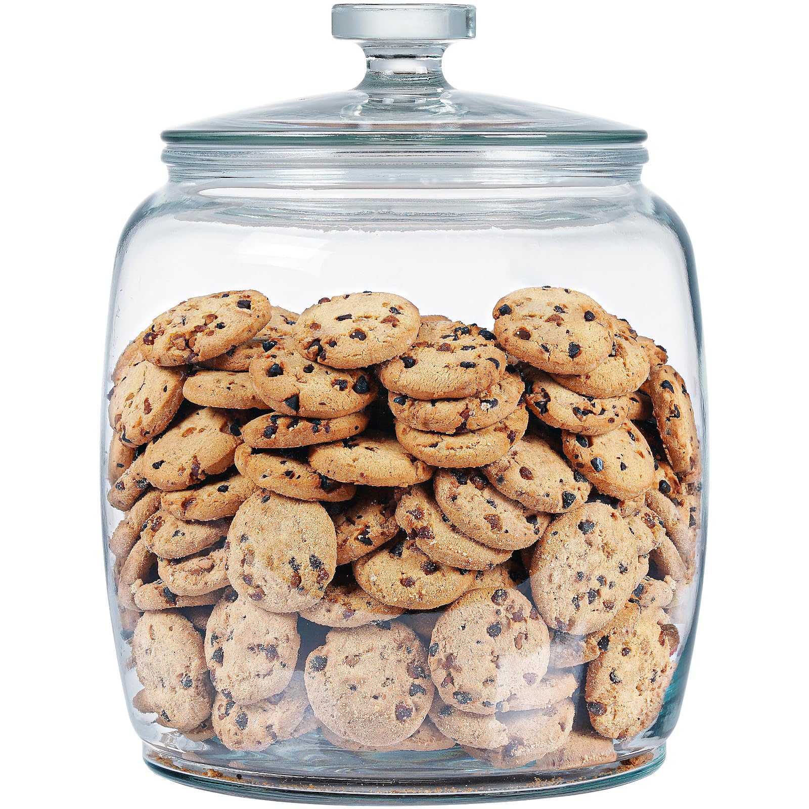 2.5 Gallon Glass Storage Jars with Airtight Lids - Wide Mouth Cookie Jars for Kitchen Pantry Organization - Perfect for Storing Flour, Rice, Sugar, Pasta & Candy - Ideal for Home Baking, Meal Prep & Bulk Food Storage