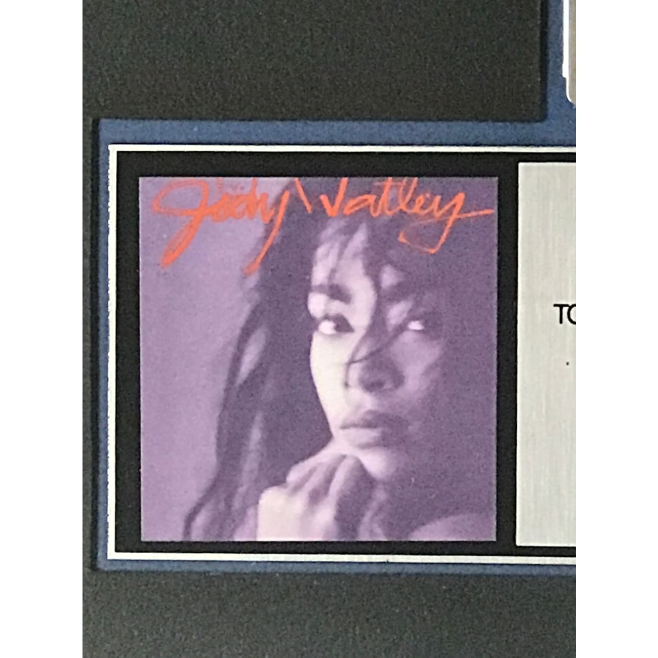 Jody Watley Debut RIAA Platinum Album Award - Certified Music Collectible for Fans & Display