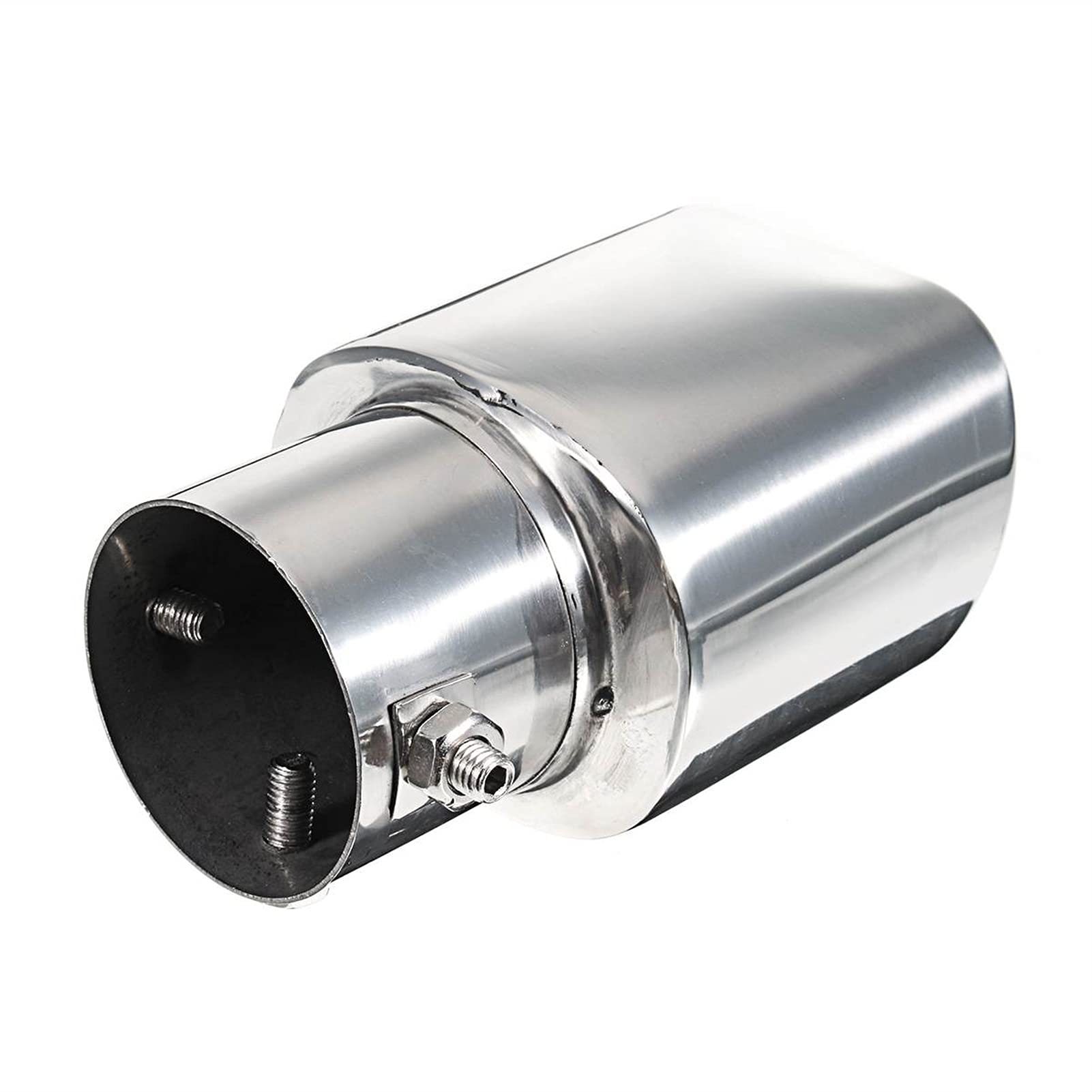 JHDS Universal Stainless Steel Car Exhaust Muffler Silencer - Durable Performance Tailpipe for Modified Vehicles | Perfect for Off-Road, Racing & Custom Car Upgrades