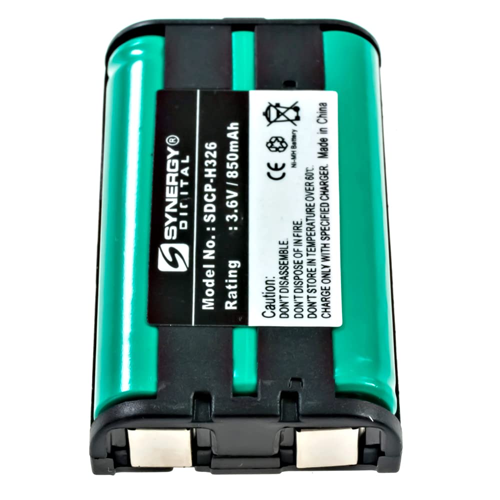 Synergy Digital Cordless Phone Batteries - 2 Pack Ni-MH 3.6V 850mAh Replacement Batteries for Panasonic KX-TG2344 Cordless Phones | Long-Lasting Power for Home & Office Communication
