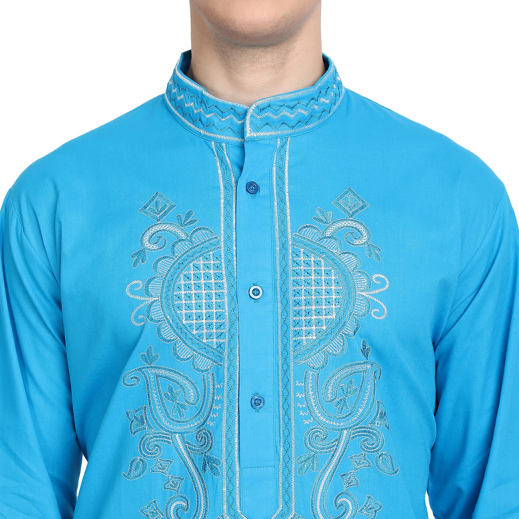 Men's Cotton Kurta Pajama Set - Long Sleeve Traditional Ethnic Casual Wear for Festivals, Weddings & Daily Comfort | Breathable Loungewear & Sleepwear