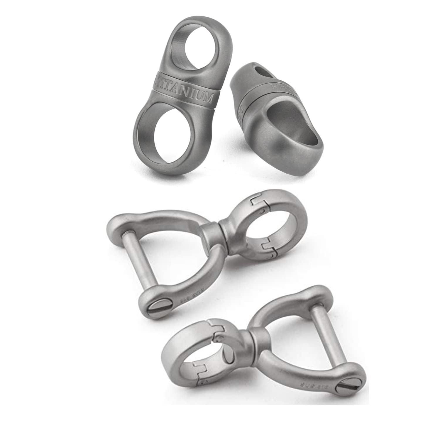 TISUR Keychain Rings - 2PCS D-Rings for Keys & DIY Crafts