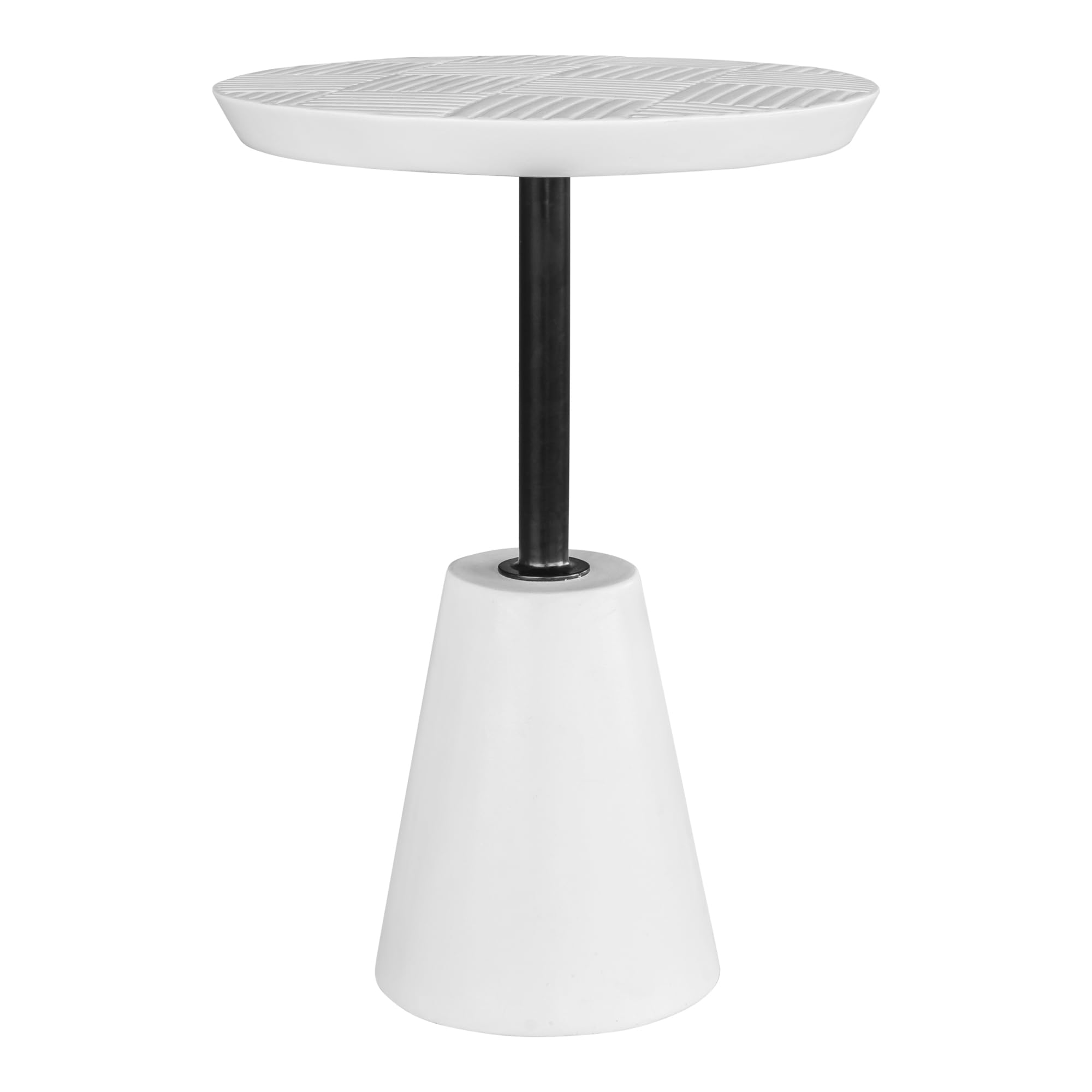 Moe's Home Collection Outdoor Accent Table - Weather-Resistant Side Table for Patio, Garden, Poolside & Deck - Modern Foundation Design for Outdoor Living Spaces