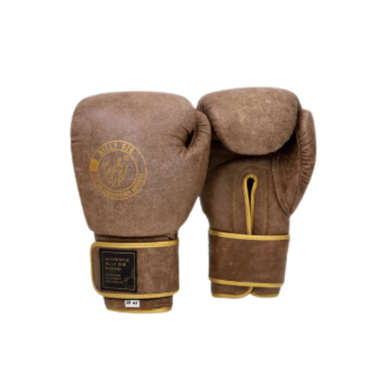 Billy Dib Boxing Gloves - Premium Vintage Brown Leather Training Gloves for Men | Perfect for Boxing, MMA, Fitness & Heavy Bag Workouts
