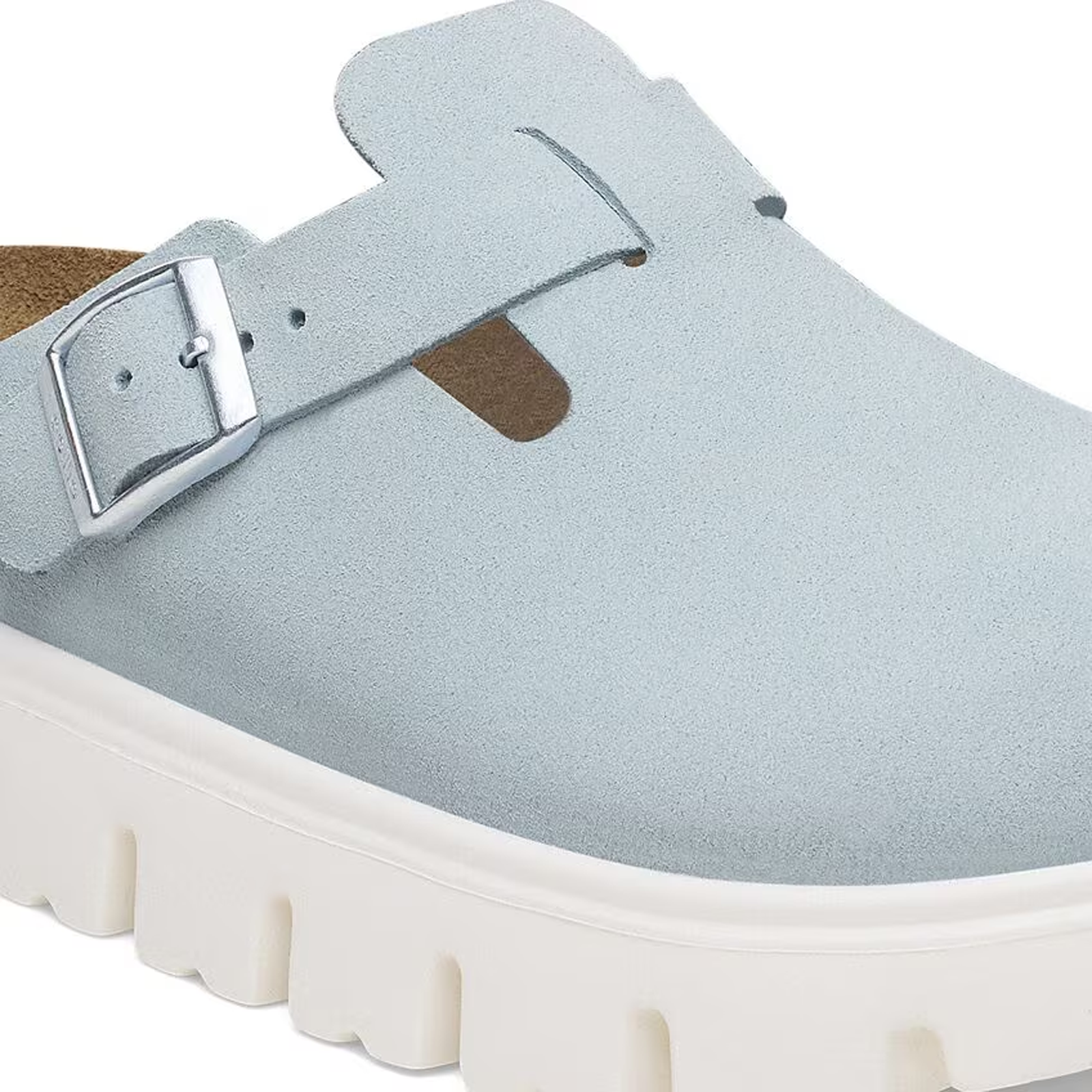 Birkenstock Boston Chunky Narrow Clog (Women)   Baby Blue Suede