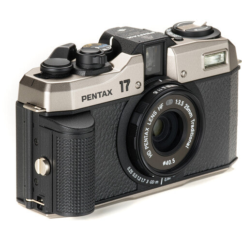 PENTAX 17 Half Frame Film Camera (Dark Silver) - Vintage Style 35mm Photography for Travel & Street Shooting