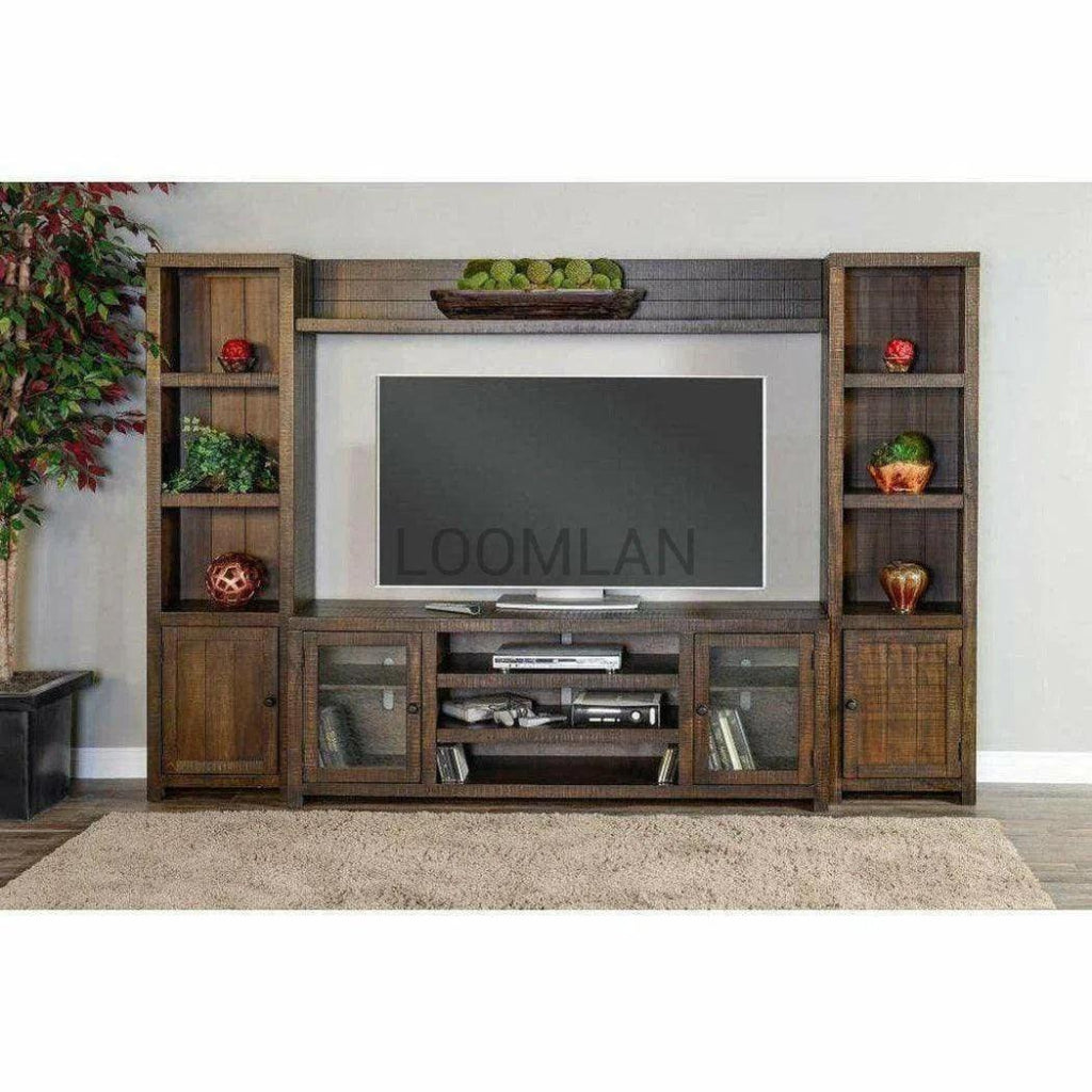 72 Inch TV Stand with Glass Doors and Solid Wood Frame - Perfect for Living Room, Bedroom, and Home Theater Setup