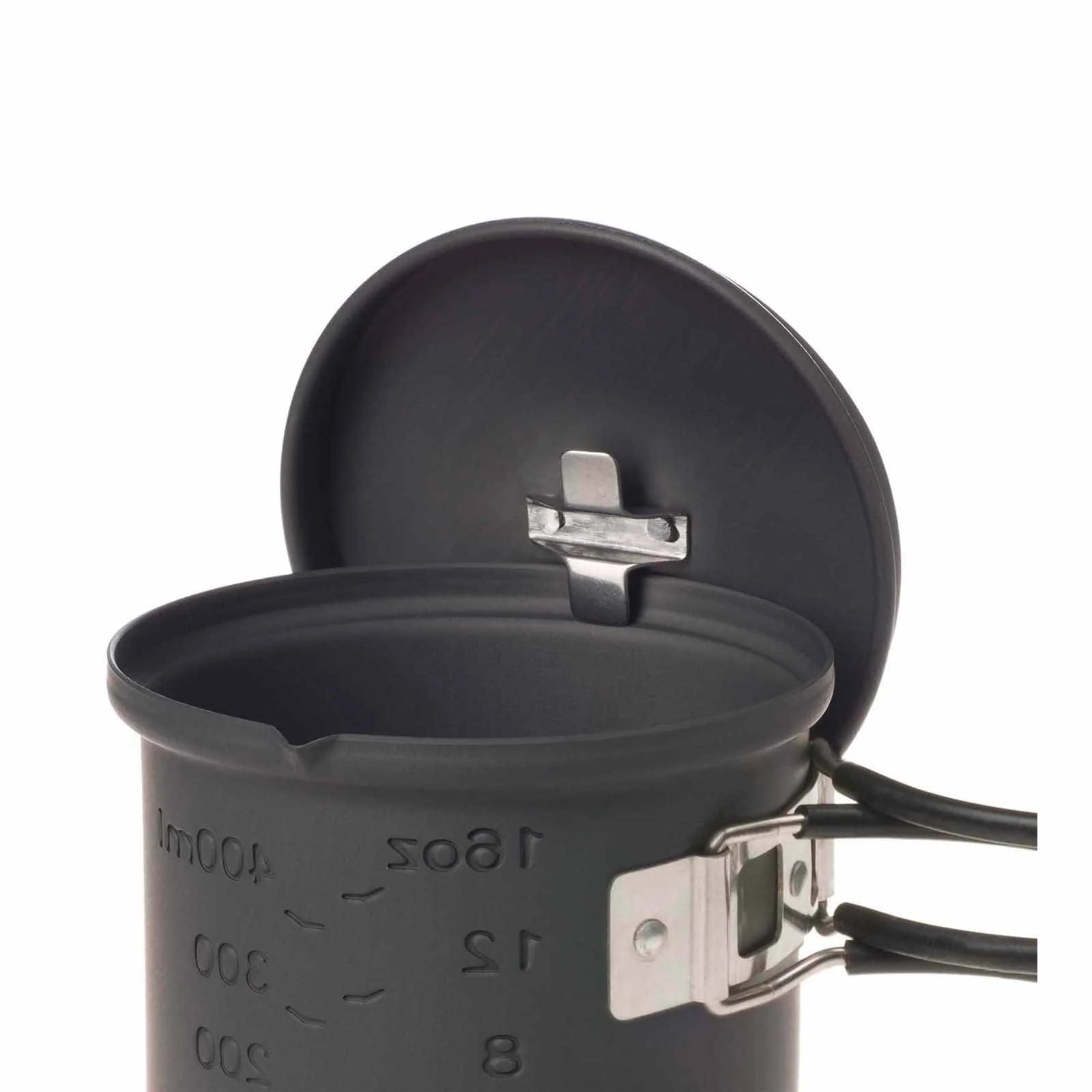 Portable 585ml Hard Anodized Aluminum Camping Cook Set for Solid Fuel - Compact & Lightweight for Backpacking, Hiking & Outdoor Adventures