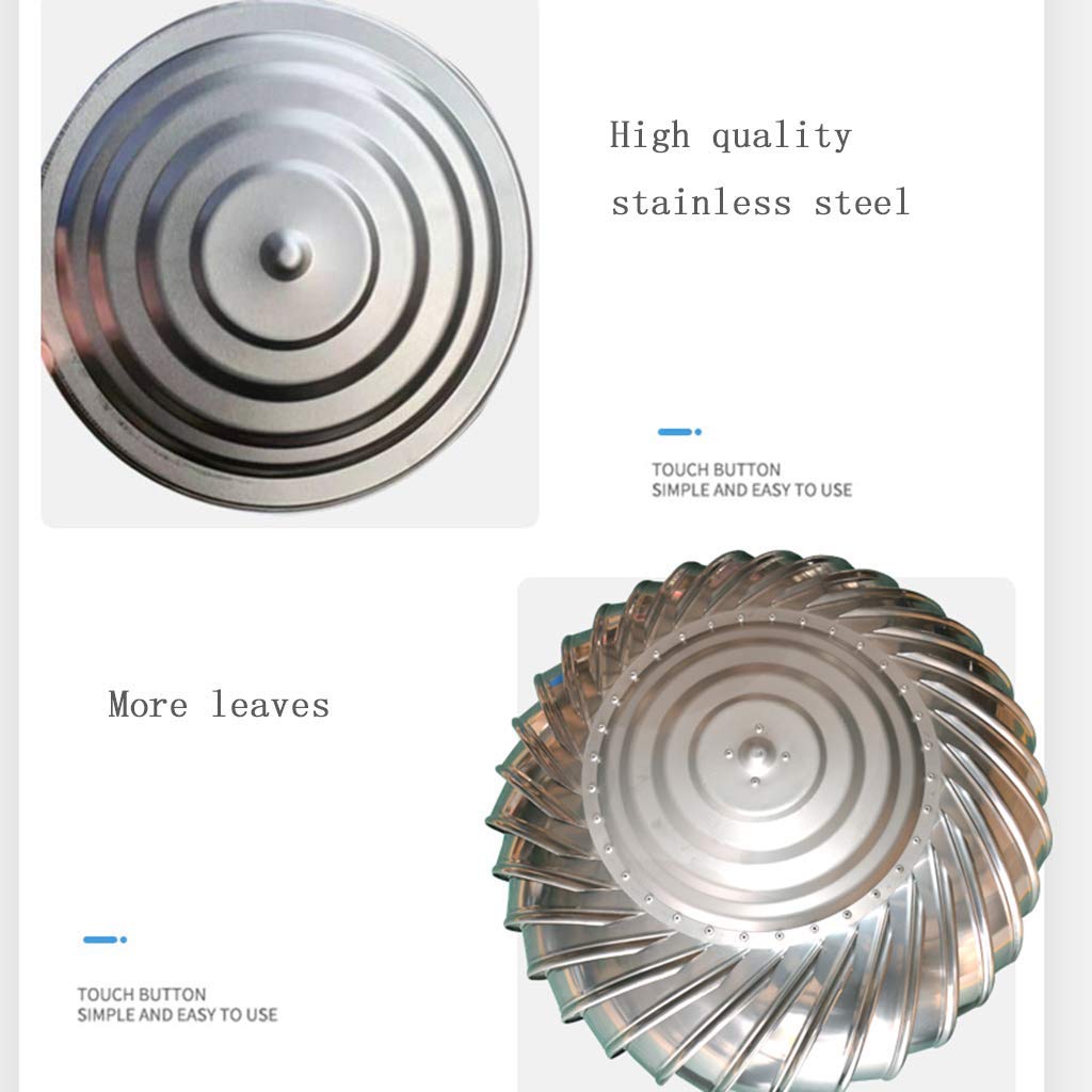 Stainless Steel Revolving Chimney Cowl - 110mm Rotating Spinner Anti-Downdraught Vent for Chimneys & Exhaust Vents | Durable with Fixed Feet | Perfect for Home Roof Ventilation & Outdoor Fireplace Protection
