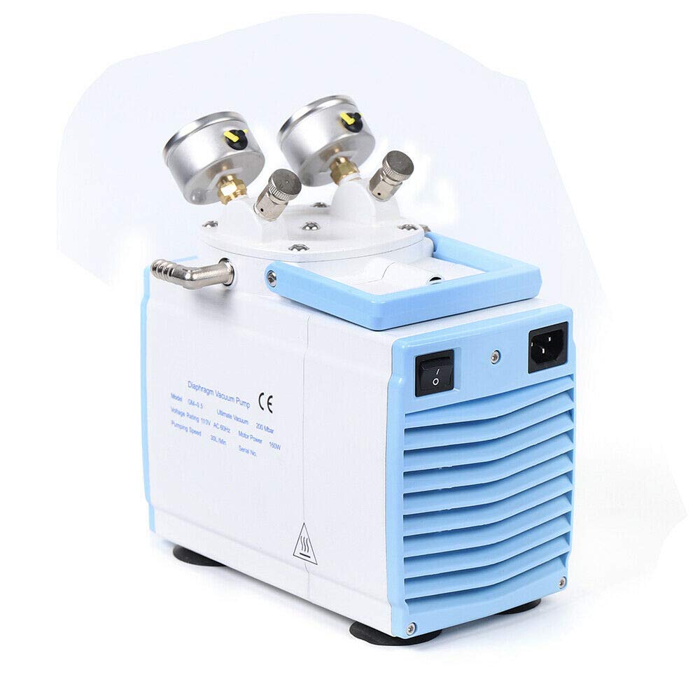 160W Electric Hydraulic Oilless Diaphragm Vacuum Pump - Oil Free Lab Vacuum System with Adjustable Pressure (0.08Mpa, 30L/Min, GM-0.5A) for Scientific Experiments, Medical Equipment & Industrial Filtration
