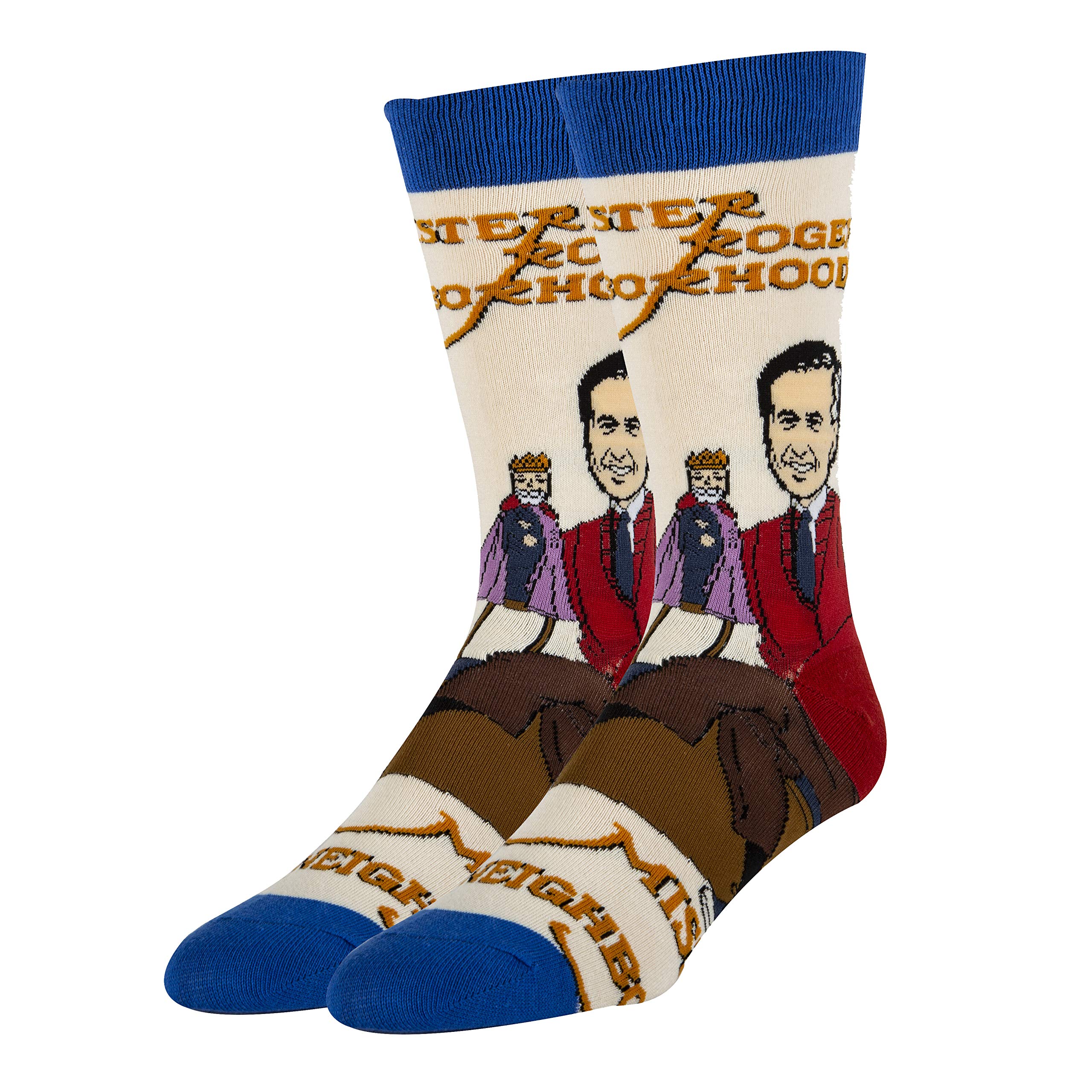 ooohyeah Funny Mr Rogers Socks for Men - Novelty Crazy Crew Socks with Cool Designs | Perfect Gift for Dad, Husband & Friends | Great for Christmas, Birthday & Casual Wear