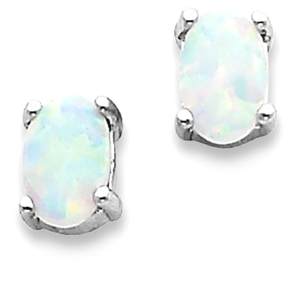 925 Sterling Silver Lab Opal Stud Earrings for Women - Hypoallergenic Gemstone Jewelry - Perfect for Everyday Wear, Gifts & Special Occasions