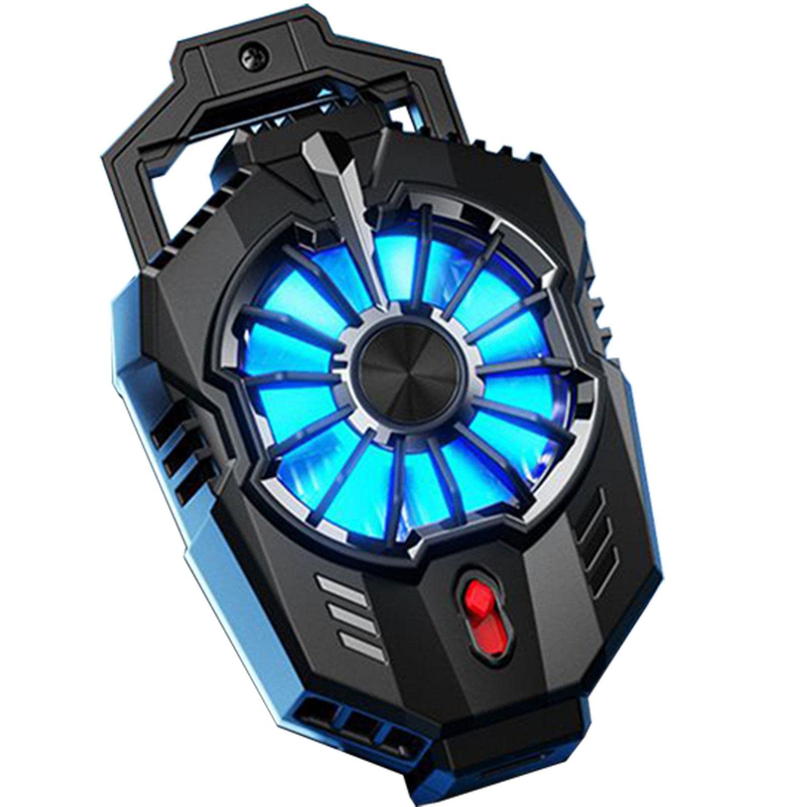 Rechargeable Mini Phone Cooler - Low Noise Fast Heat Dissipation Gaming Radiator with Elastic Buckle - Cooling Fan for Mobile Gaming, Video Streaming & Long Battery Life - Perfect for iPhone, Android Smartphones During Intense Gaming & 4K Video Playback