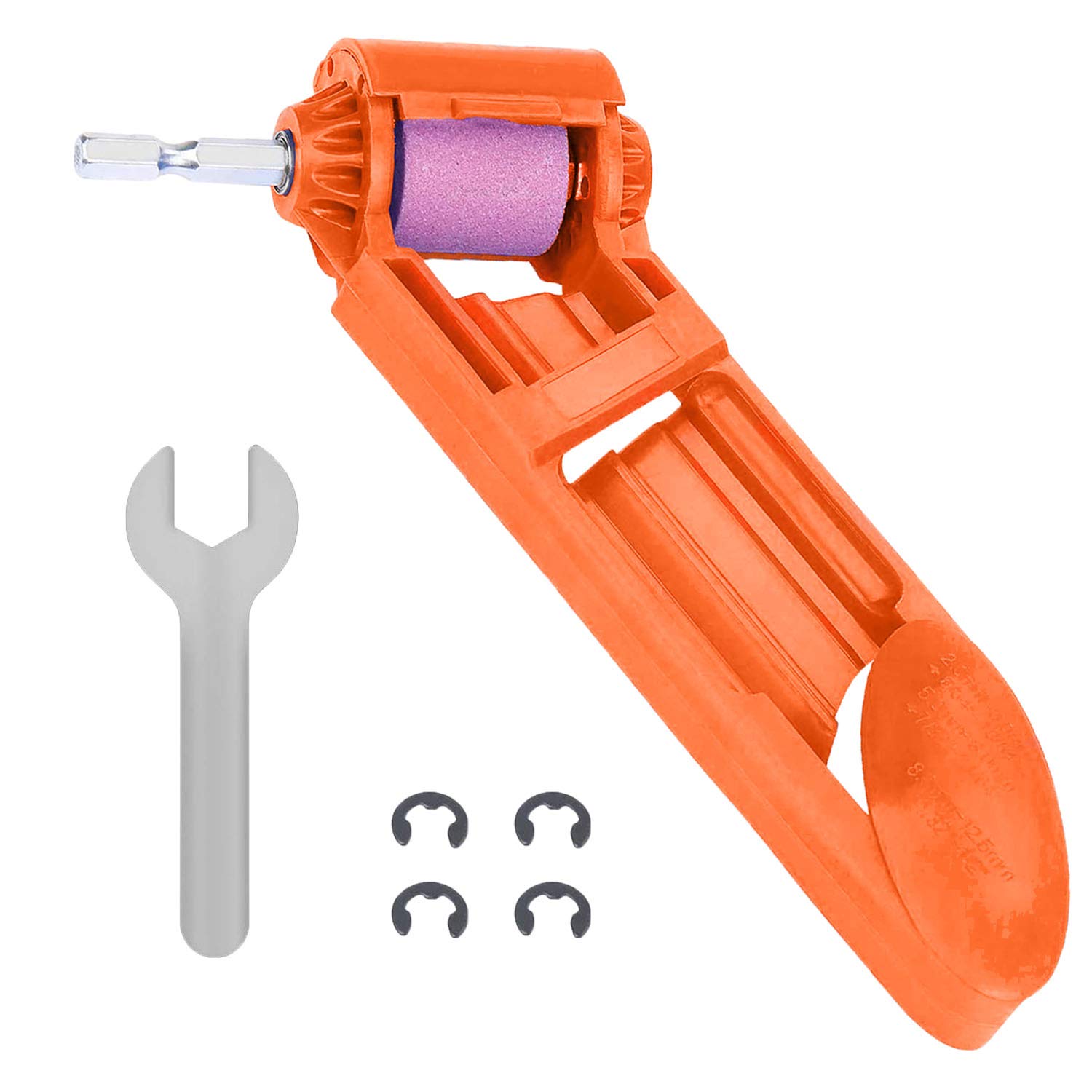Diamond Drill Bit Sharpener - Corundum Grinding Wheel, Portable Hand Drill Bit Sharpener Tool with Wrench for 5/64