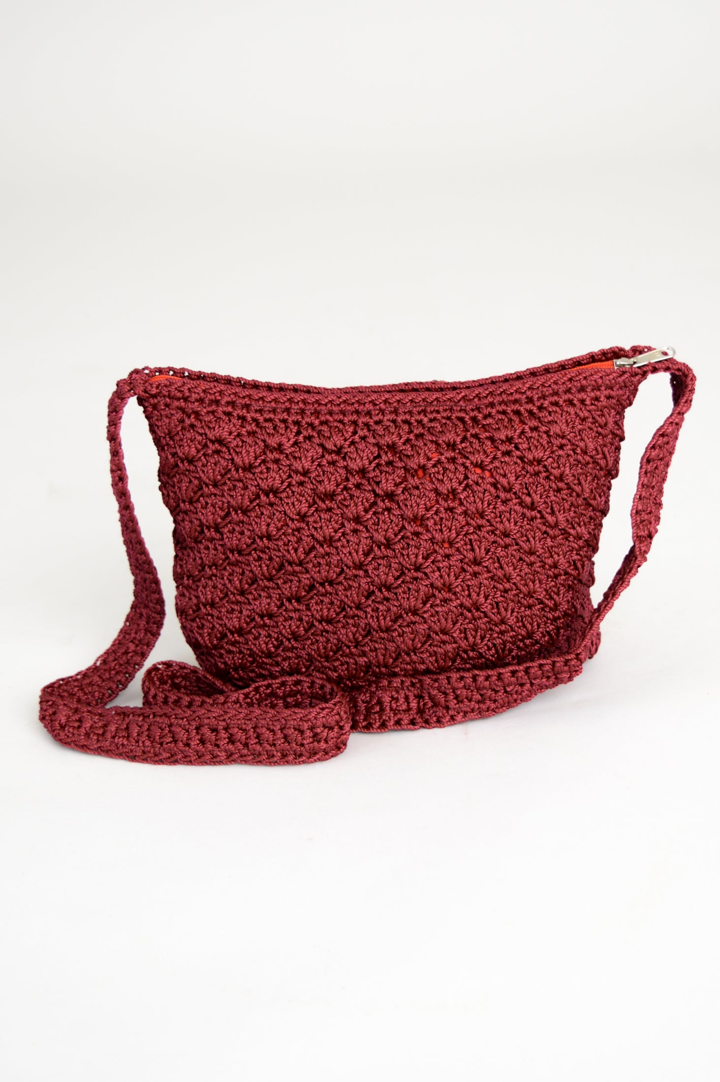 Handmade Crochet Tote Bag Medium Size - Stylish Red Boho Beach Bag for Women, Perfect for Shopping, Travel & Summer Outings