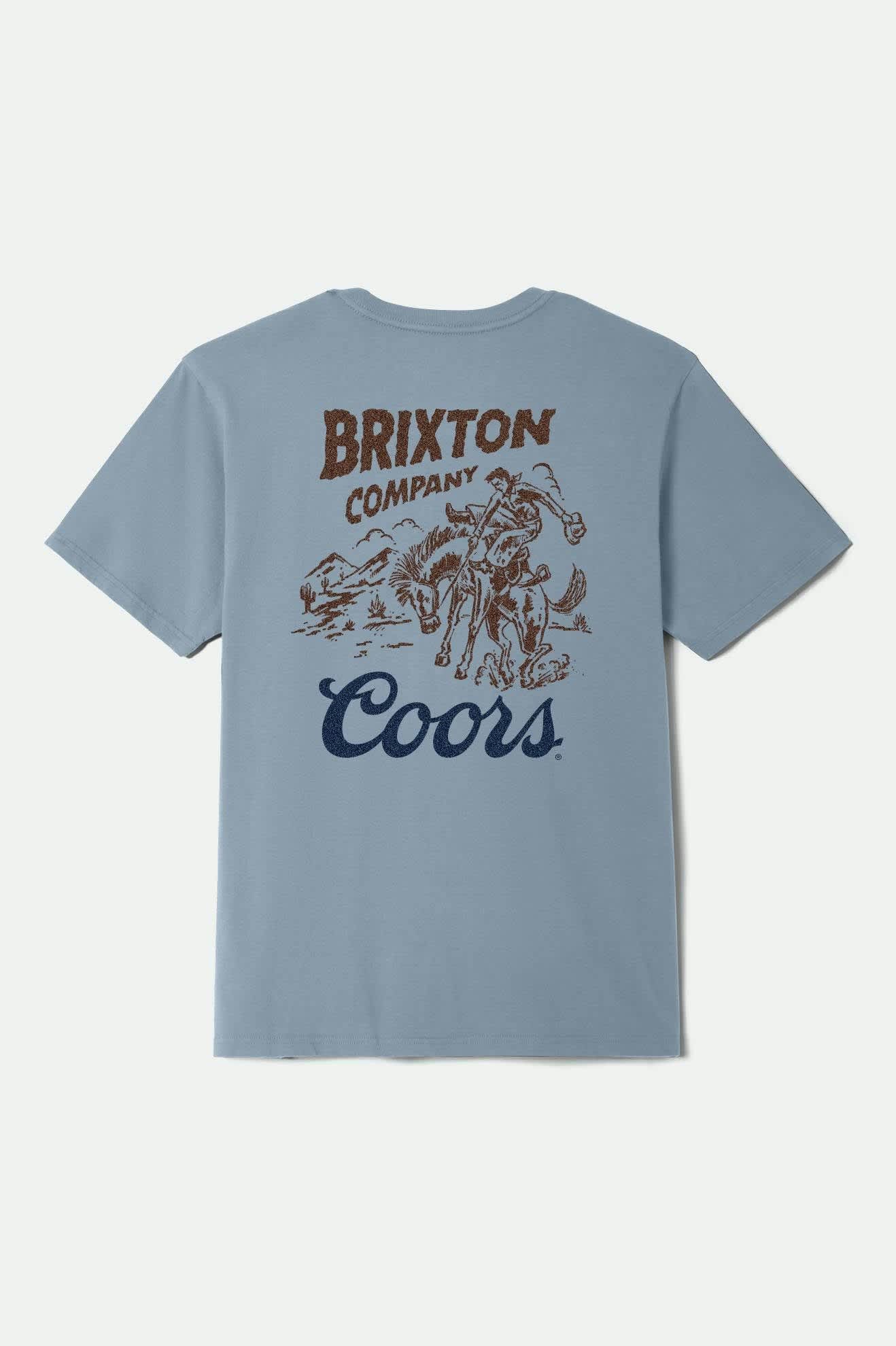 Coors Canyon Short Sleeve Standard T-Shirt for Men & Women - Soft Cotton Comfort Fit Tee in Dusty Blue - Perfect for Casual Wear, Gym, and Everyday Outfits