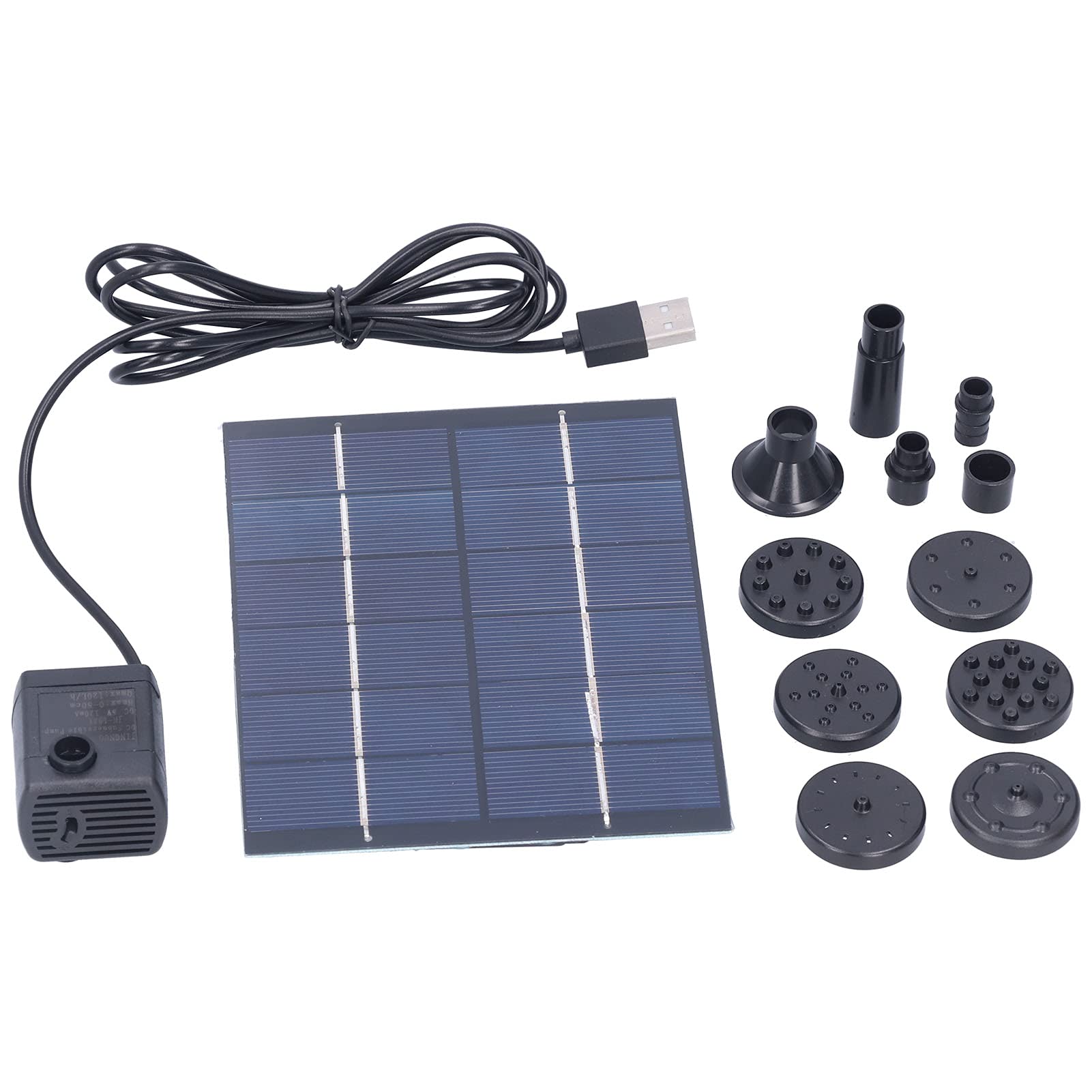 2W Solar Water Fountain Pump for Bird Bath - Solar Powered Fountain Pump Kit with Panel for Garden, Backyard, Pond, Pool & Fish Tank - Perfect for Outdoor Decor & Wildlife Hydration