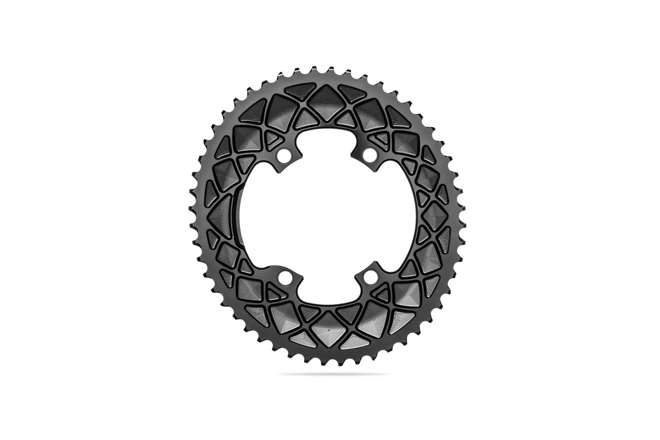 AbsoluteBlack Oval Chainring 2x for Shimano 9100/8000 Groupsets - 110mm BCD - Lightweight & Durable Bike Crankset Upgrade for Road & Mountain Biking