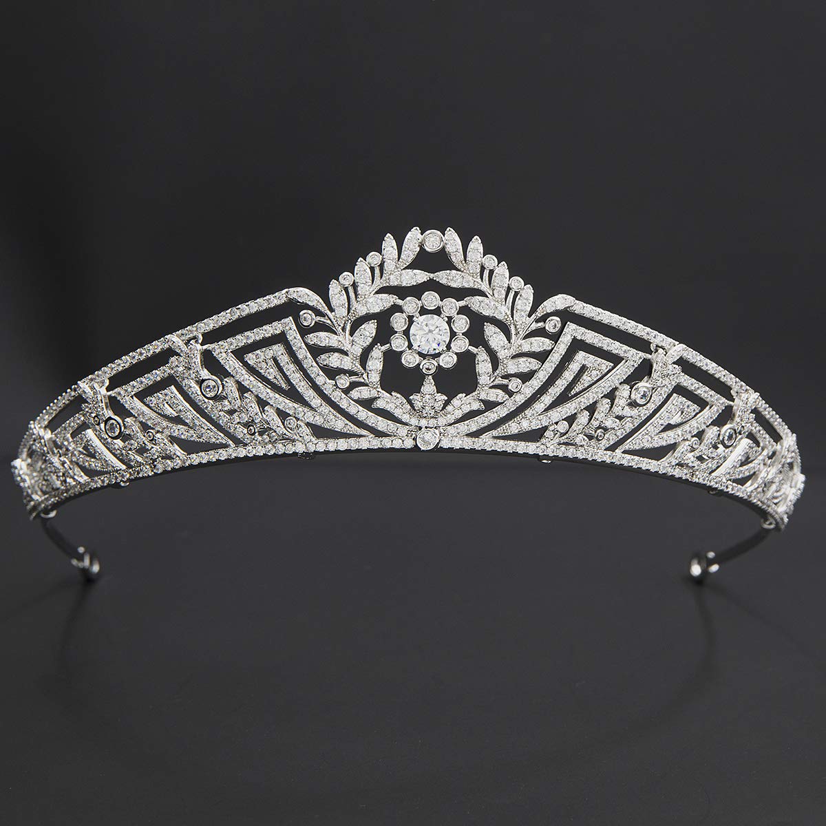 Zirconia Royal Replica Tiara for Bride - Crystal Princess Wedding Headpiece CH10360 | Perfect for Bridal Showers, Weddings & Special Occasions