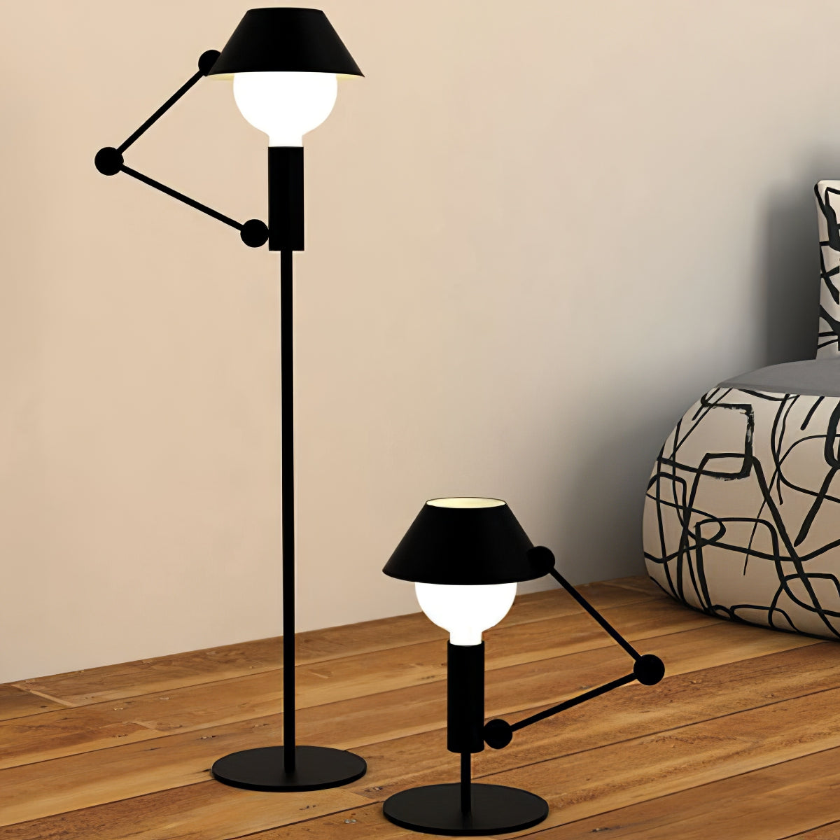 MR. Light Modern LED Table Lamp - Adjustable Brightness for Bedroom, Office & Study - Energy Efficient Nightstand Reading Light with USB Port