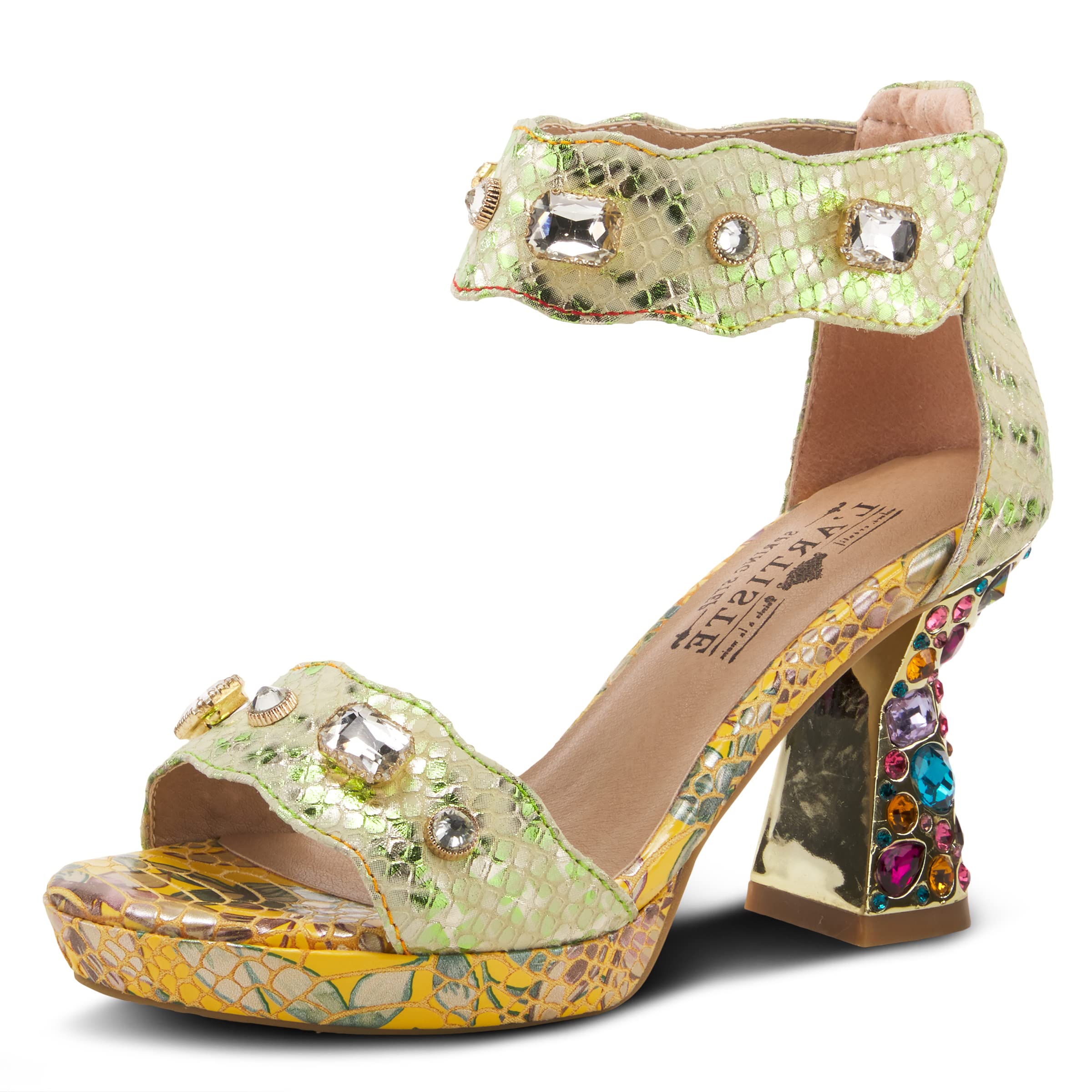 L'Artiste by Spring Step Women's Jewel Sandals - Comfortable Boho Beaded Flip Flops for Summer | Perfect for Beach, Vacation & Casual Outfits
