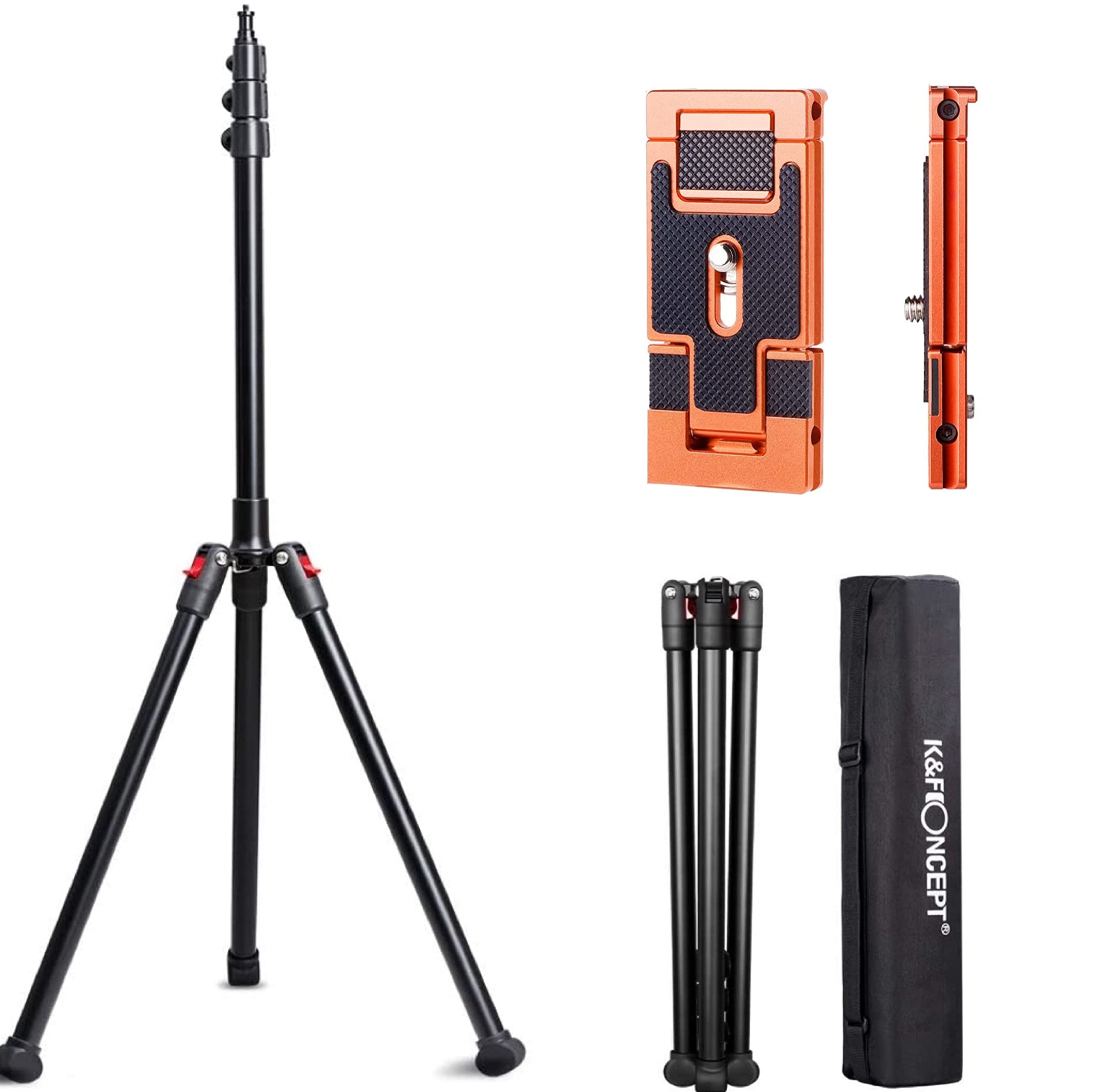 Quick Release Plate & Tripod Light Stand for Photography & Video - Compatible with Reflectors, Softboxes, Lights - Perfect for Studio, Outdoor Shooting & Vlogging