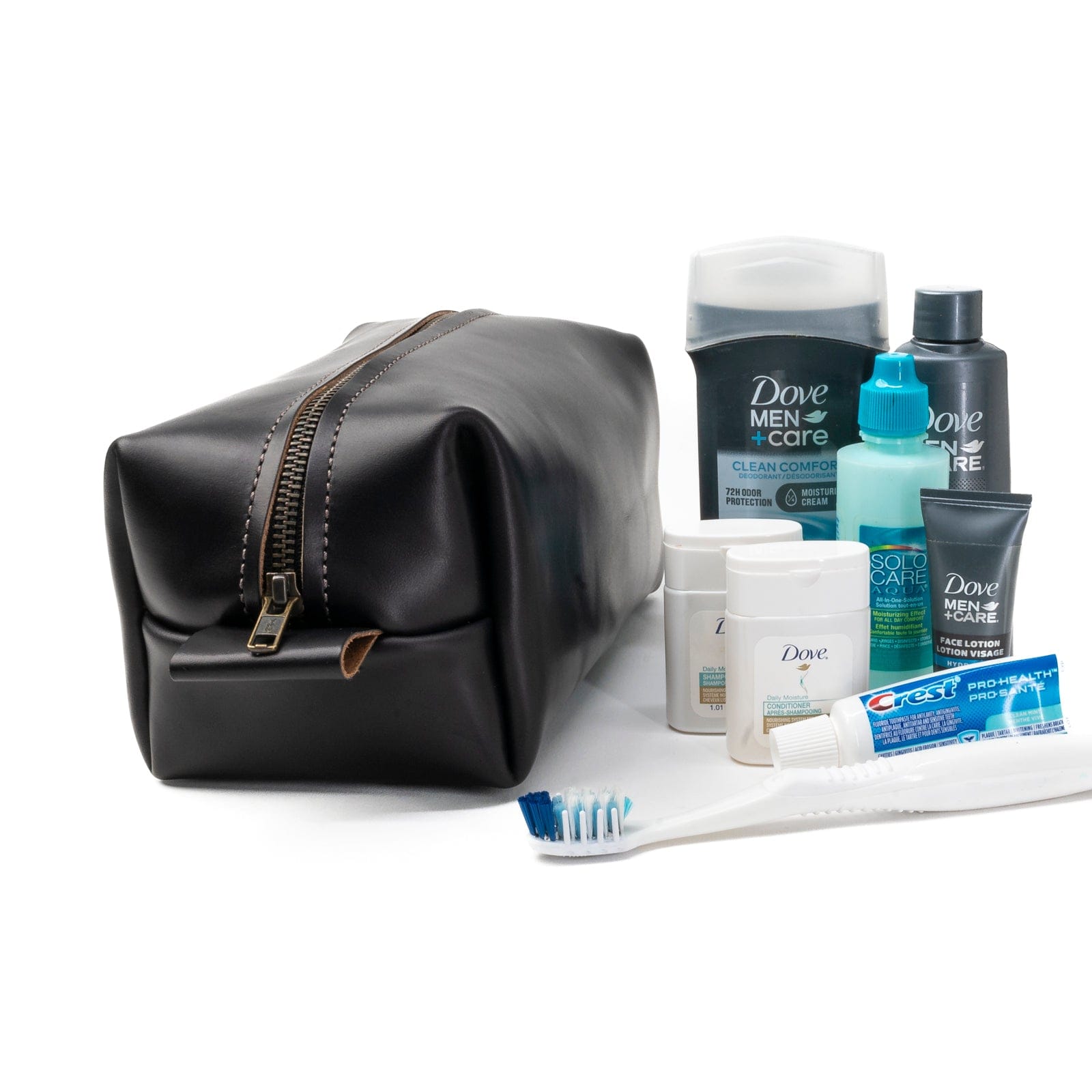 Premium Leather Toiletry Bag for Men & Women - Waterproof Travel Cosmetic Organizer - Perfect for Gym, Business Trips & Vacation Essentials