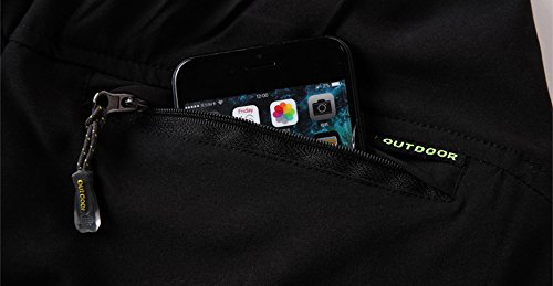 Big and Tall Quick Dry Men's Shorts with Pockets - Black (Size M) | Comfortable Athletic & Casual Wear for Outdoor Activities, Gym, Running, and Travel