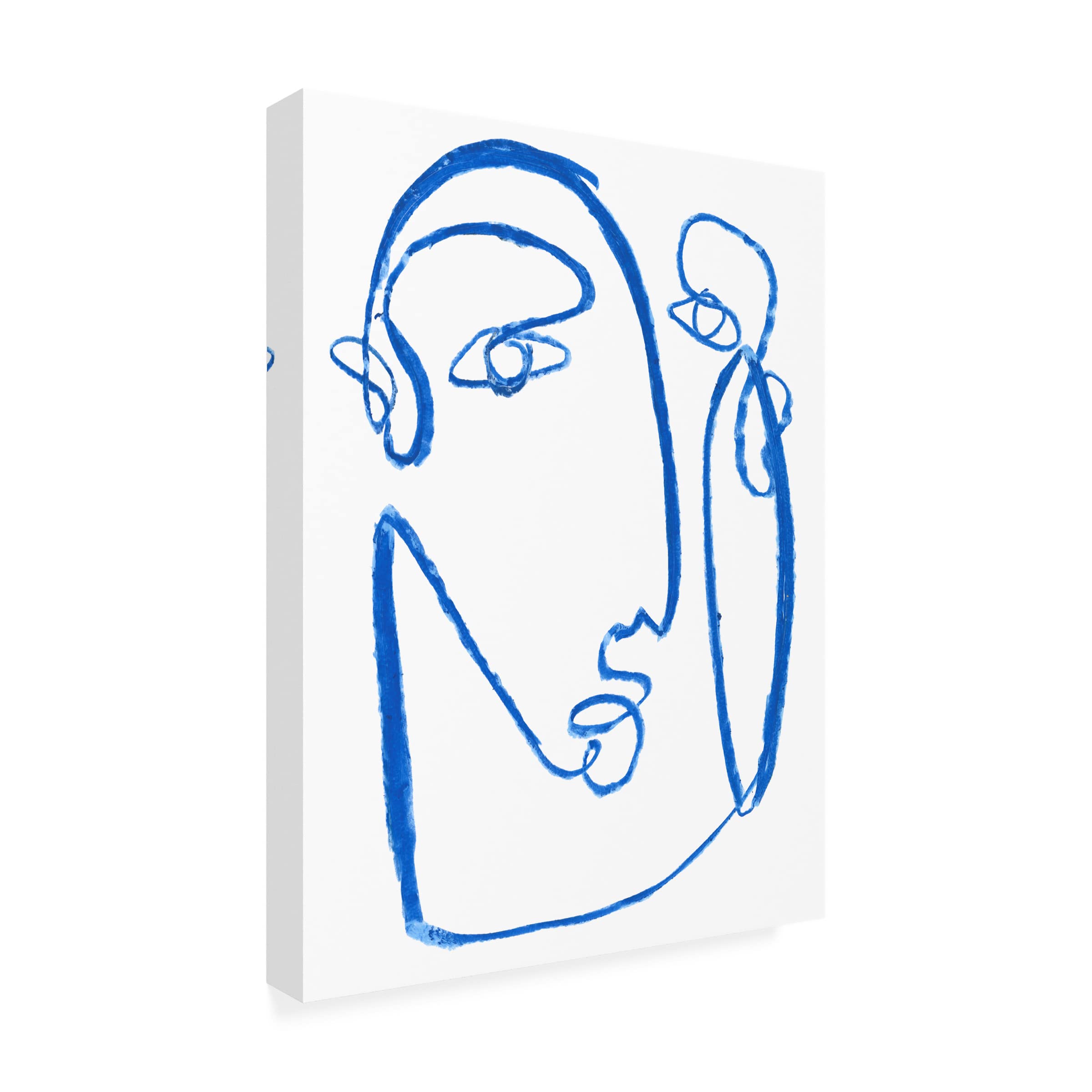 Jennifer Paxton Parker 'Blue Self II' Canvas Wall Art Print - Modern Abstract Painting for Living Room, Bedroom & Office Decor