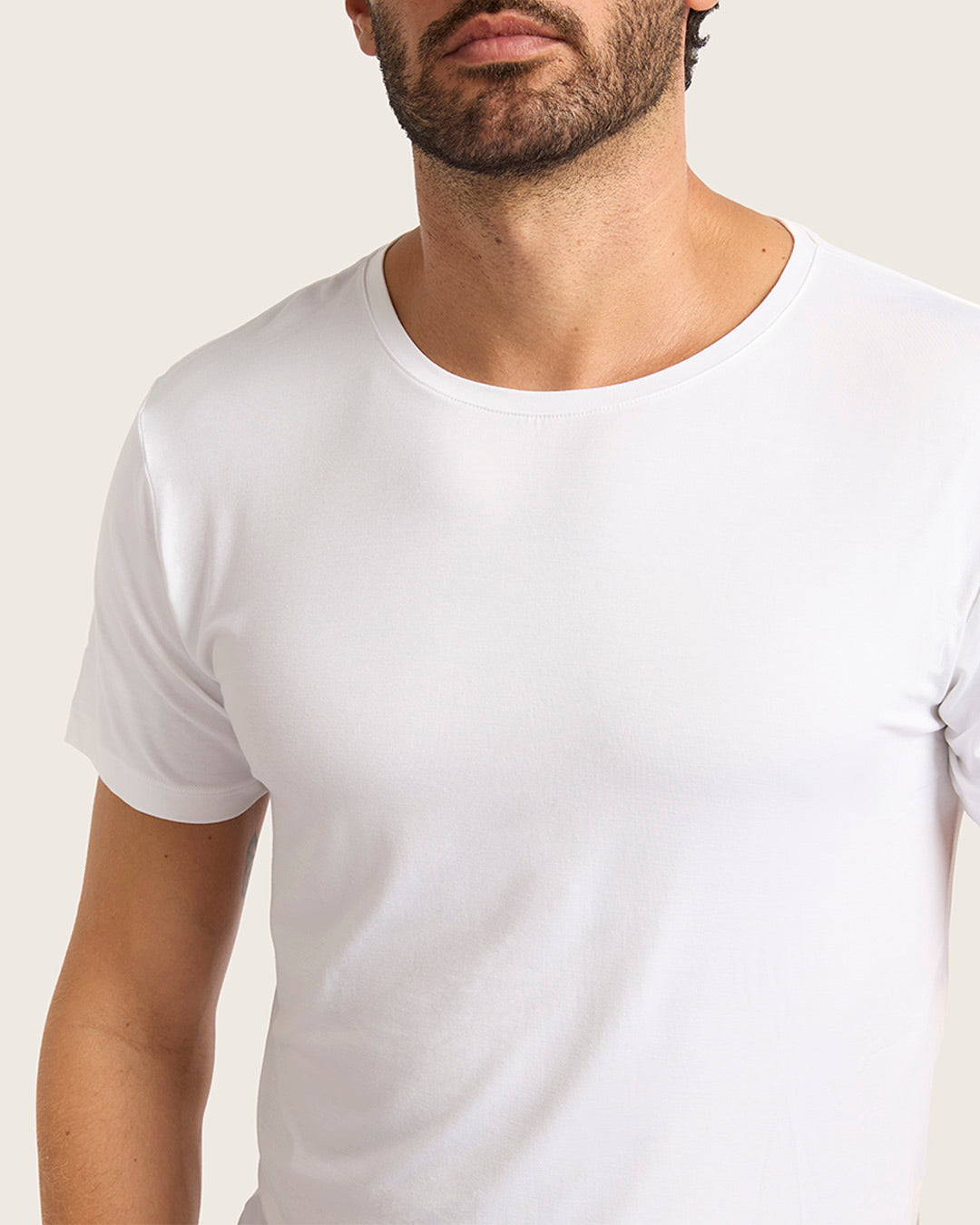 Premium Men's Crew Neck T-Shirt - Soft Cotton White Tee for Casual Wear & Everyday Comfort | Ideal for Work, Gym & Outings