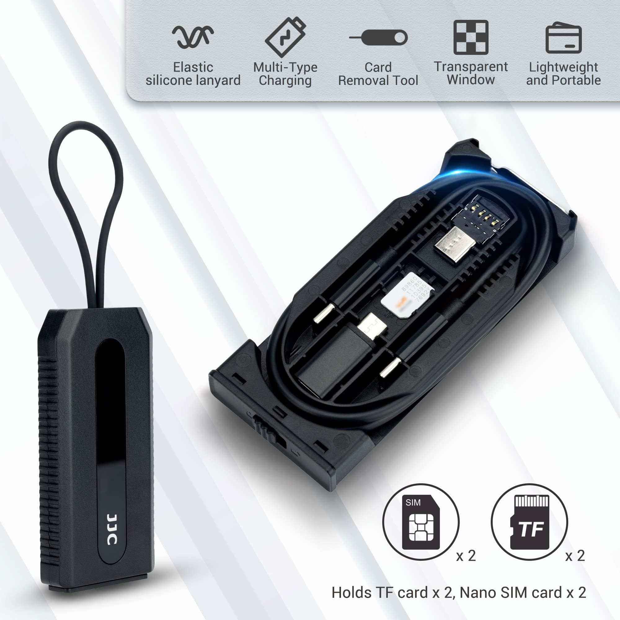 JJC Type-C Charging Cable with OTG Adapters - for Travel & Outdoor Use