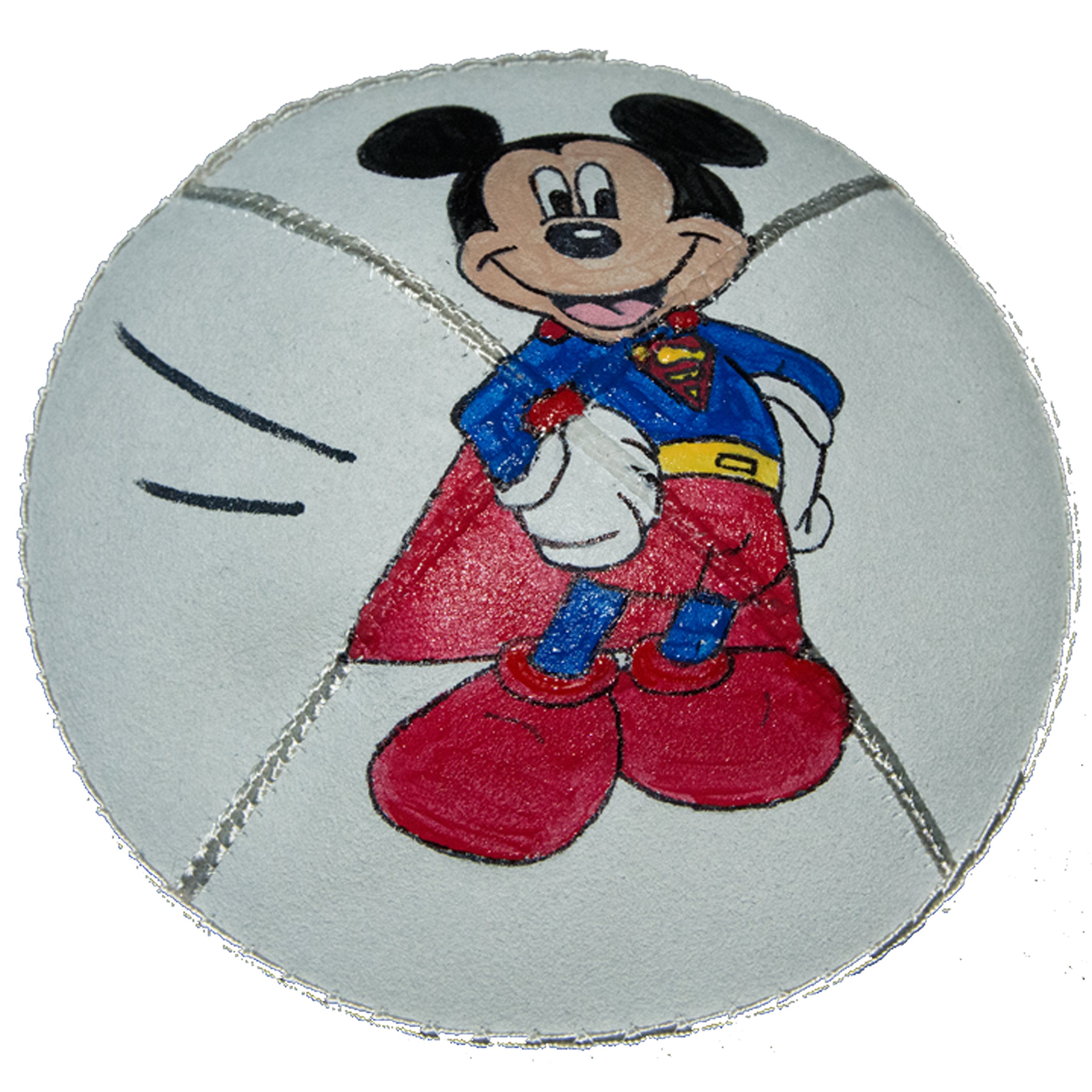 Hand-Painted Superhero Mouse Kippah (Yarmulke) - Jewish Skull Cap for Men & Boys - Perfect for Synagogue, Bar Mitzvah & Jewish Holidays