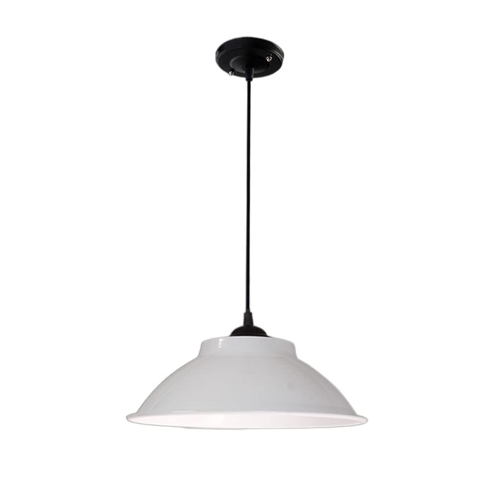 Vintage Industrial LED Pendant Light - Adjustable Hanging Wire, Iron Stoving Varnish Lampshade, Creative Bar Lighting Fixture for Kitchen Island, Dining Room, Cafe & Restaurant Decor