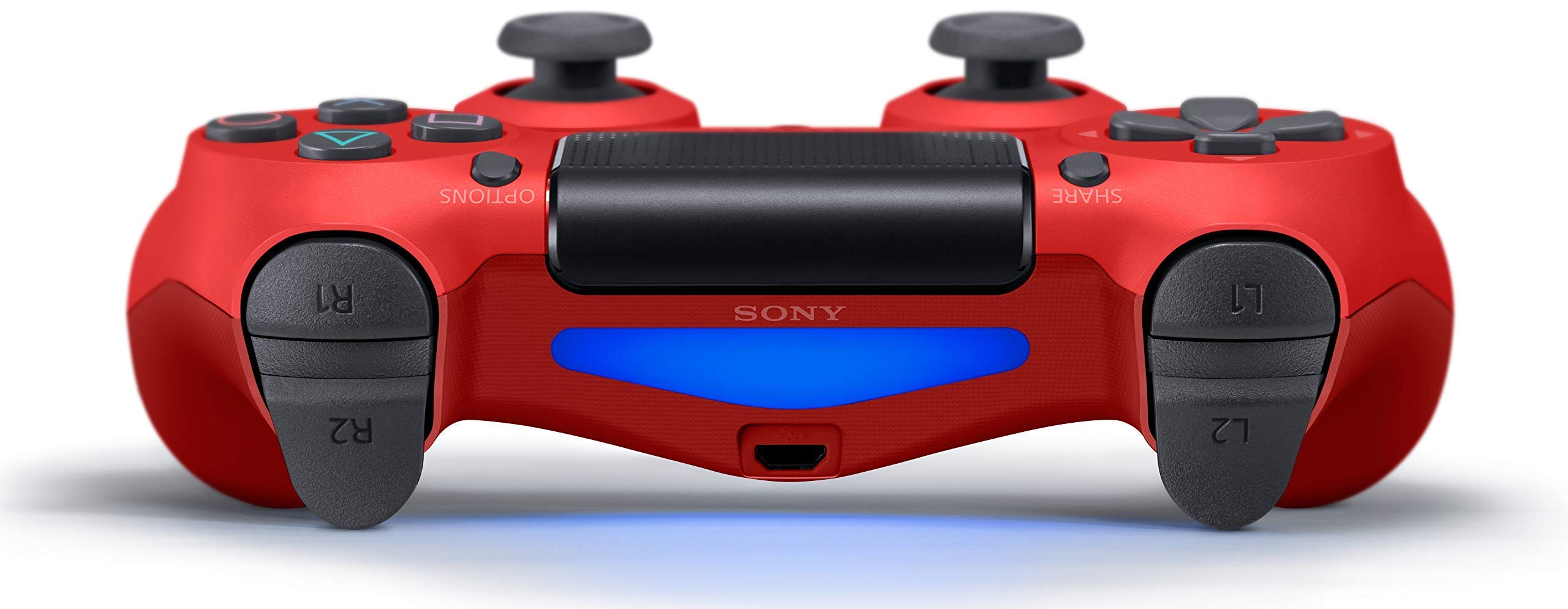 Renewed Sony DualShock 4 Wireless Controller for PS4 - Magma Red | Official PlayStation 4 Gamepad with Precise Controls | Perfect for Gaming, Streaming & Multiplayer Sessions