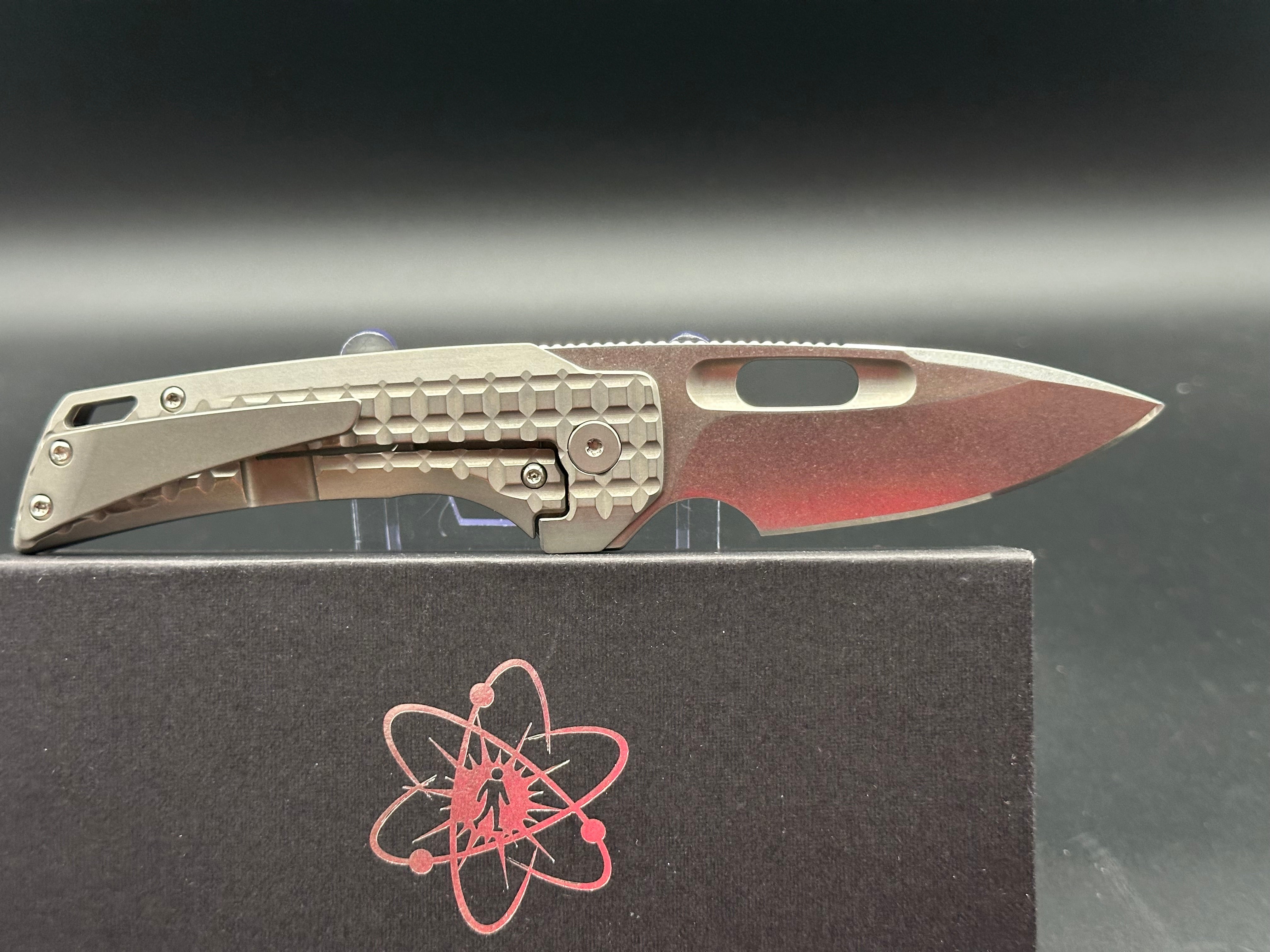 Empedc Nymble M390 Folding Pocket Knife - 3rd Gen Titanium Handle with Stonewash Finish | EDC, Outdoor, Camping & Survival Gear