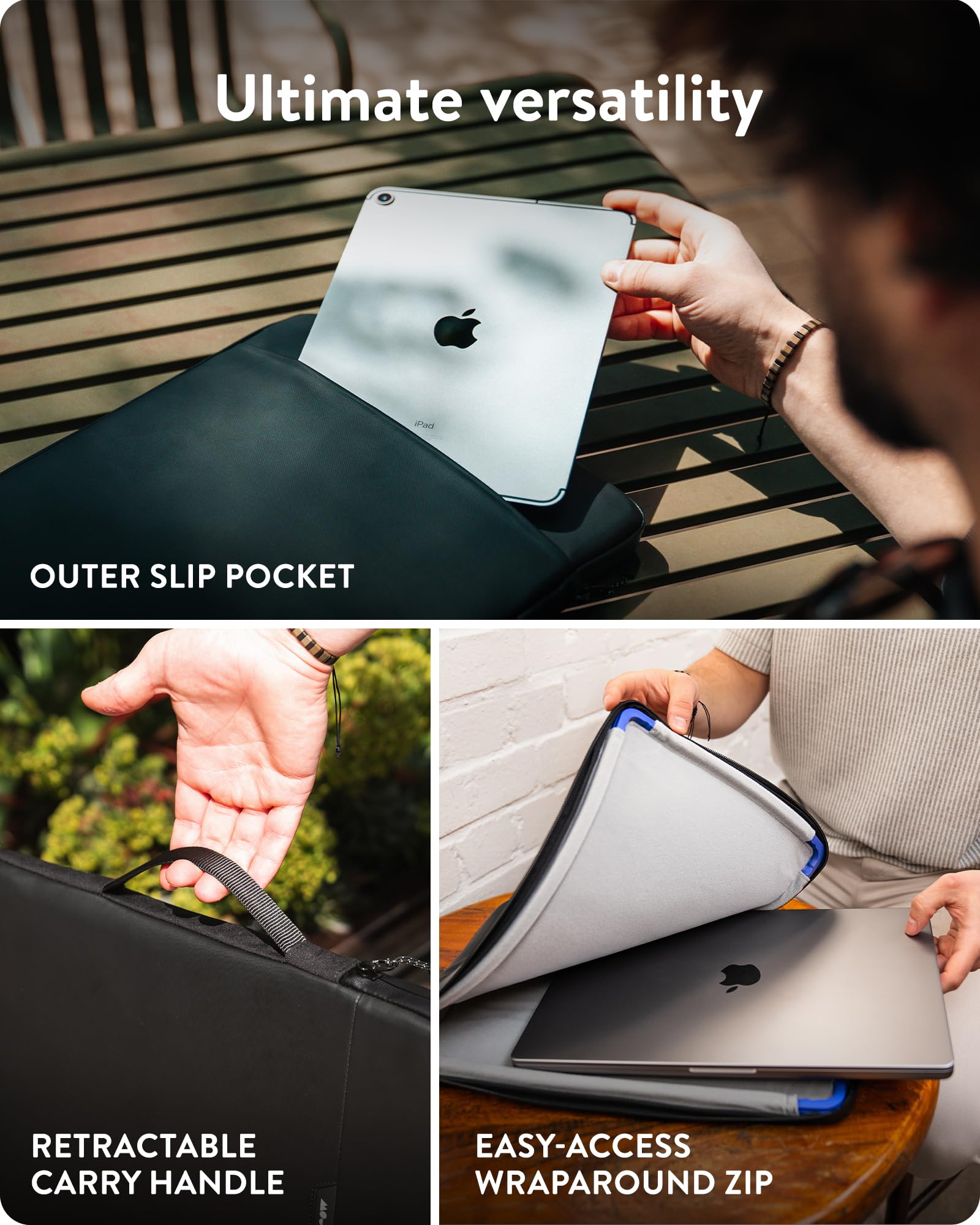 Premium Mous MacBook Pro 14 Inch Protective Case with Handle - Shockproof, Water Resistant Sleeve Cover for 2021 & 2023 Models | Ideal for Travel, Office & School Use