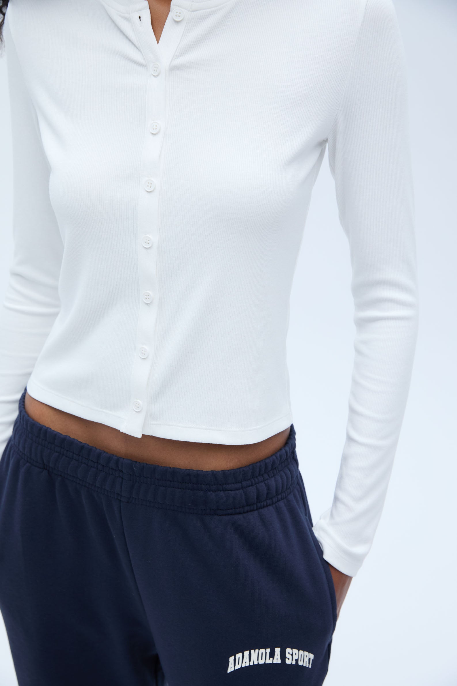 Women's Ribbed Long Sleeve Button Down Shirt - Soft Stretch White Blouse for Work, Office & Casual Outfits