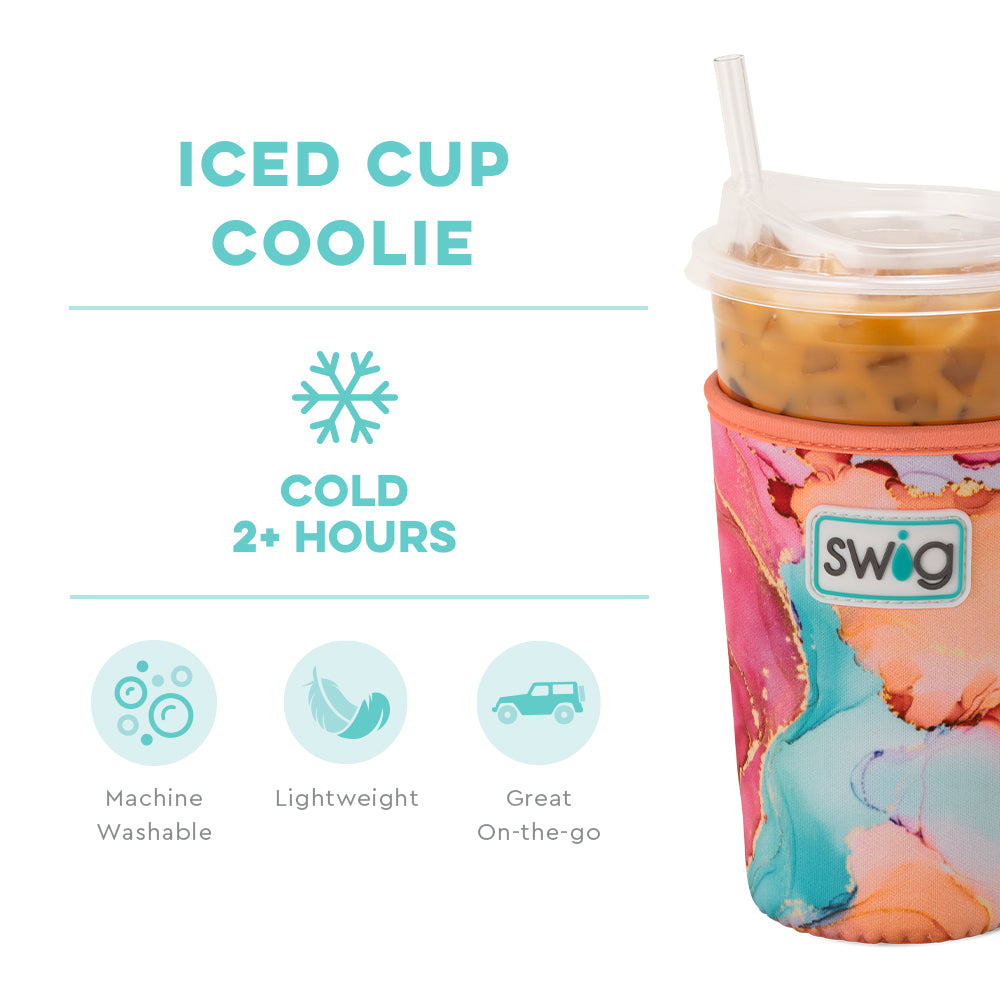 Dreamsicle Medium Iced Cup Coolie - Insulated Sleeve for Cold Drinks | Perfect for Iced Coffee, Smoothies & Summer Beverages | Keeps Drinks Chilled On-the-Go