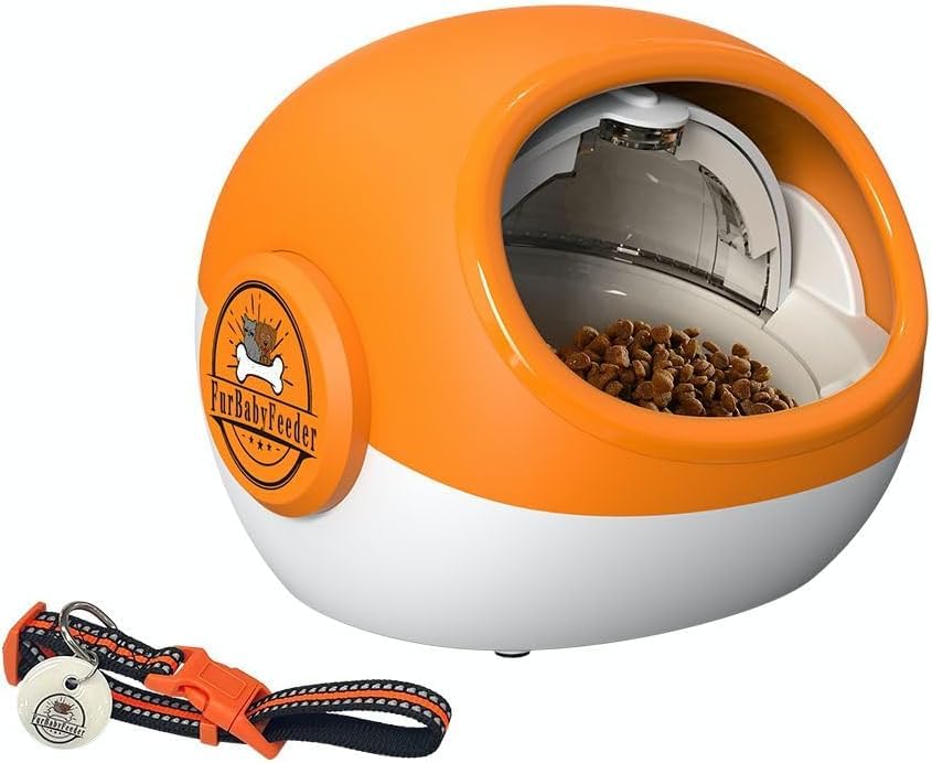 Automatic Cat Feeder with Smart RFID & Collar Sensor - Wet/Dry Food Dispenser for Multiple Pets - LCD Display & Locking Doors - Perfect for Home, Office, or Travel Use