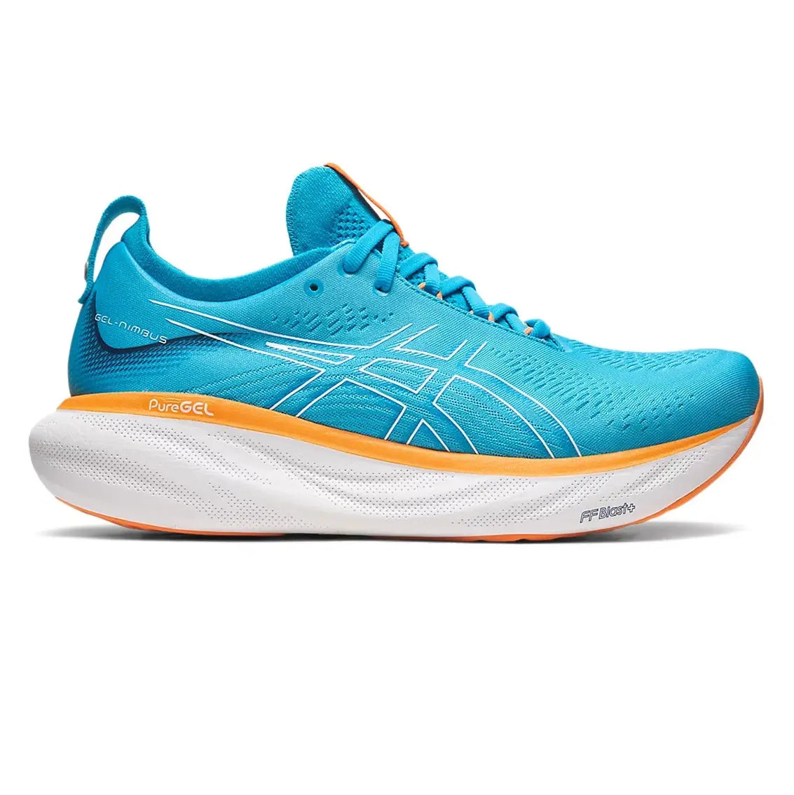 ASICS GEL-Nimbus 25 Men's Running Shoes - Island Blue/Sun Peach | Premium Cushioning for Long-Distance Running & Marathon Training