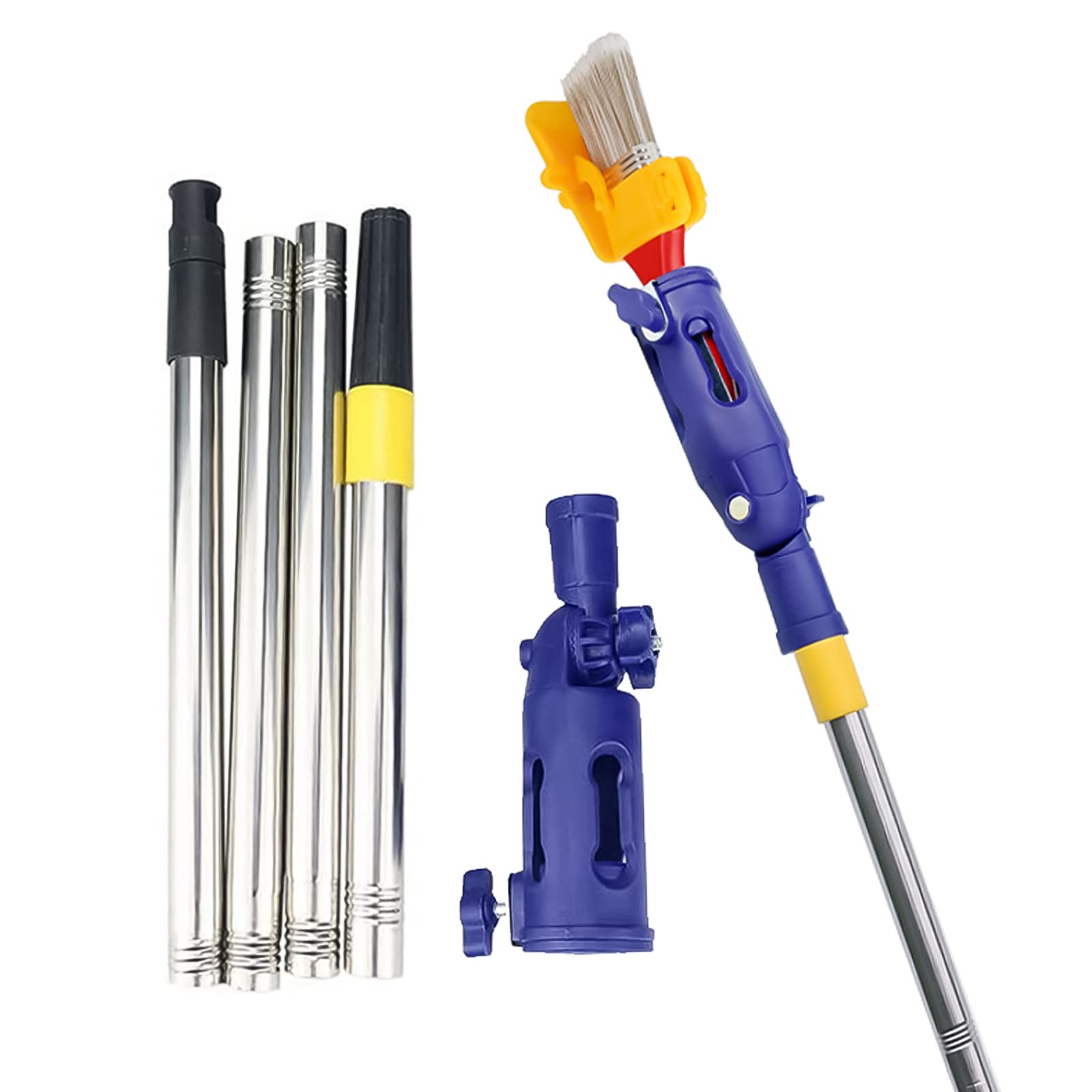 **3.6ft Paint Edger Brush & Roller Extension Pole - Wall Corner Painting Tool with Gripper Handle for Precise Edging & Detail Decoration - Perfect for DIY Home Painting Projects**