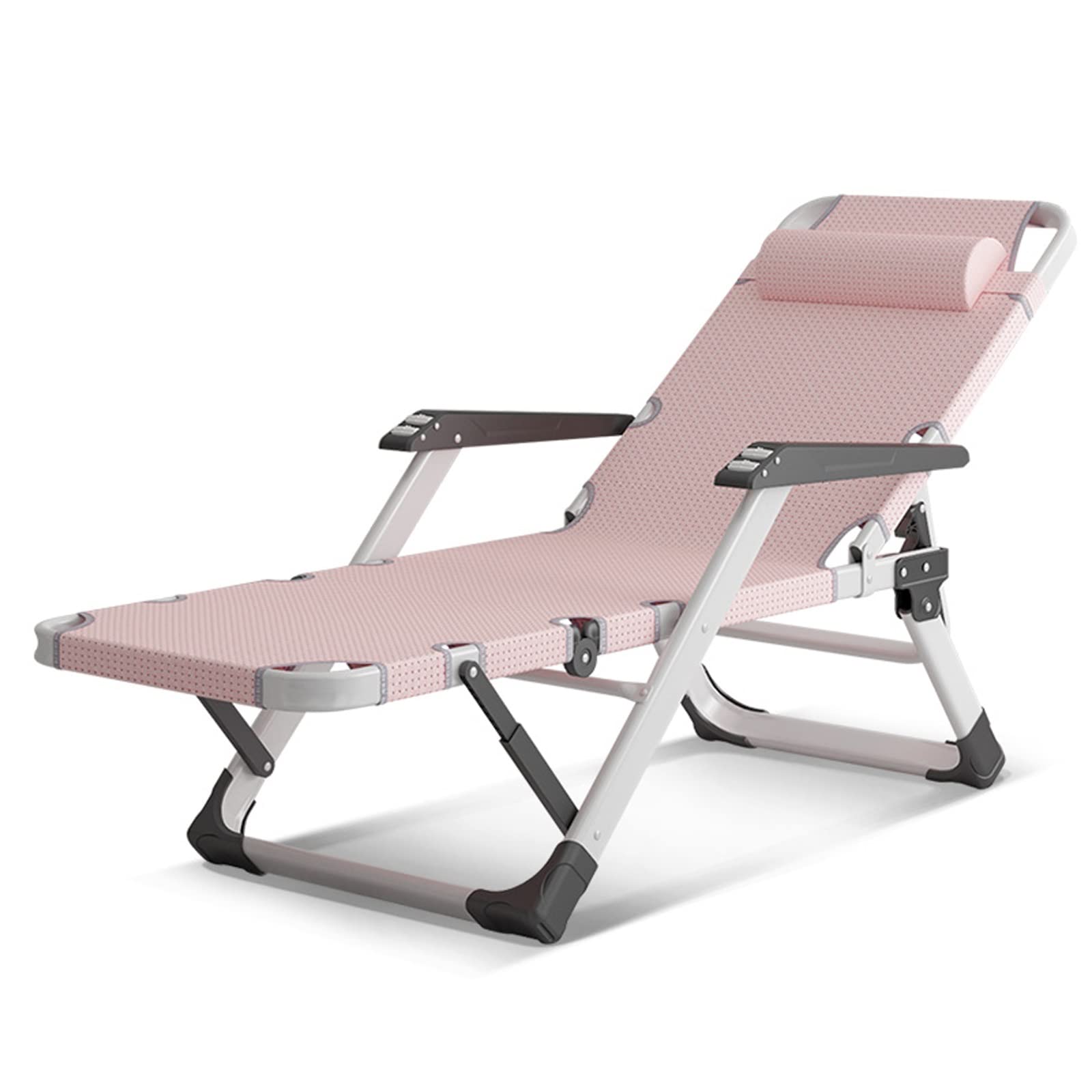 **Pink Zero Gravity Reclining Chair - Heavy Duty Folding Chaise Lounge for Outdoor Relaxation, Patio, Pool, Beach, and Backyard - Tanning & Sunbathing Recliner - Durable Lawn & Balcony Furniture**