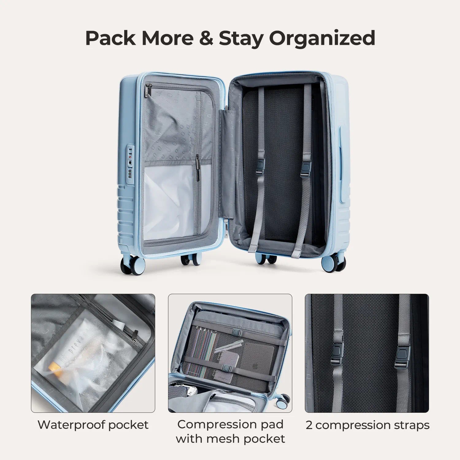 Getaway 20 Carry On Luggage - Lightweight Travel Suitcase for Airplane Cabin Size - Perfect for Weekend Trips & Business Travel