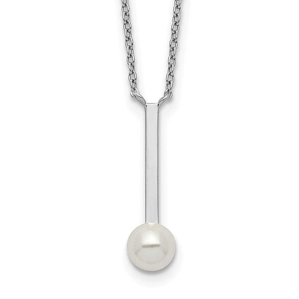 925 Silver Pearl Bar Necklace for Women - Elegant Drop Pendant Jewelry Gift for Her | Perfect for Parties & Date Nights