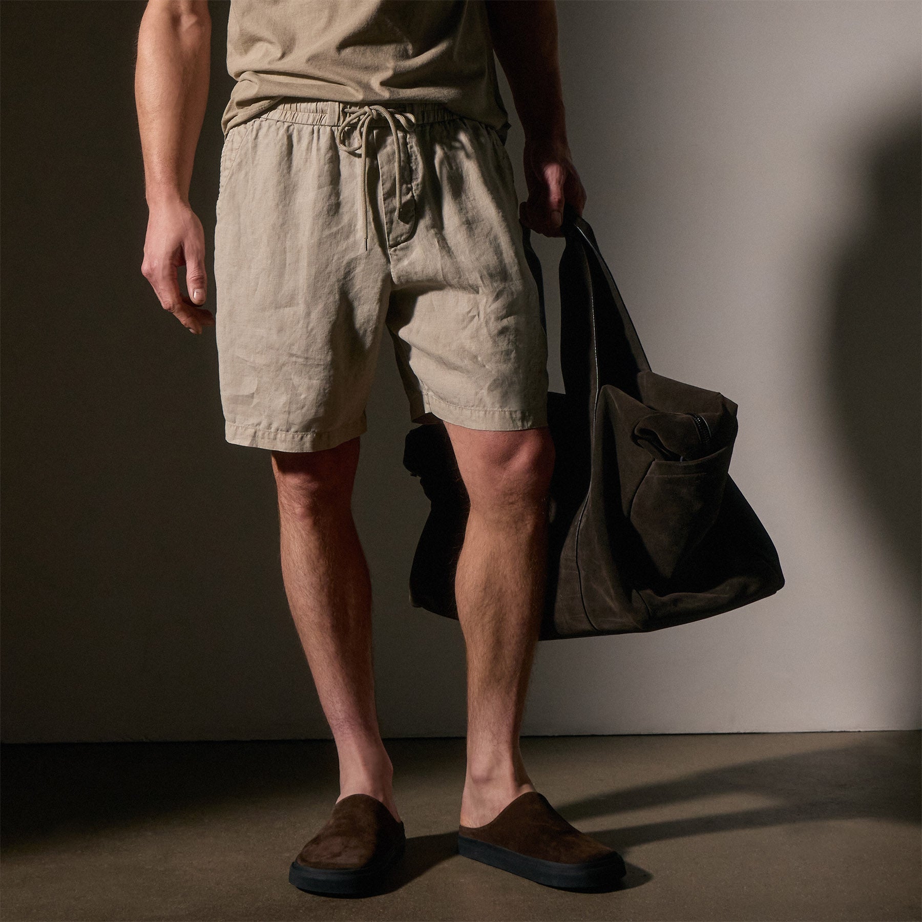 Relaxed Fit Linen Shorts for Men - Comfortable & Breathable Mineral Pigment Dye - Perfect for Summer, Beach, and Casual Wear