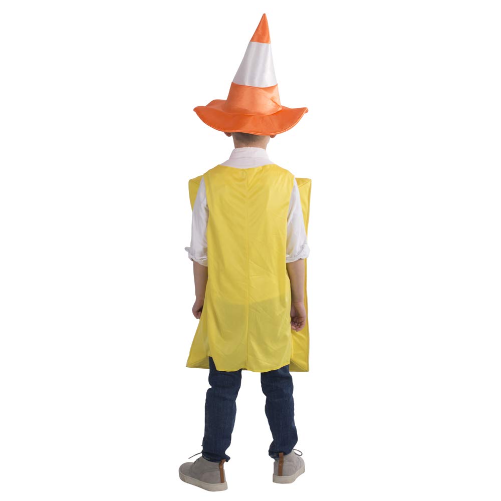 Kids Traffic Light Costume with Safety Cone Hat - Fun Dress Up for Halloween, School Plays & Safety Awareness Events